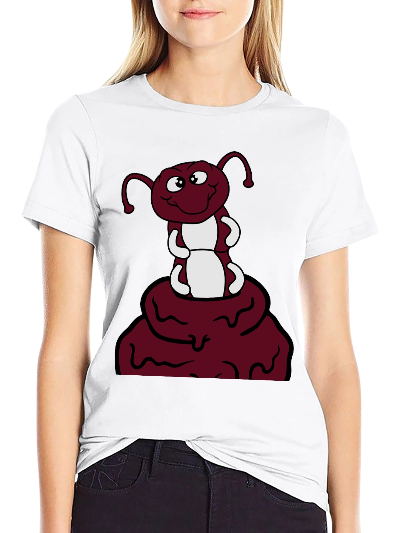 Funny Ant Cartoon Graphic Print Tee