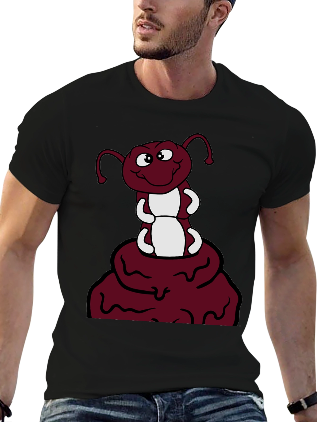 Funny Ant Cartoon Graphic Print Tee