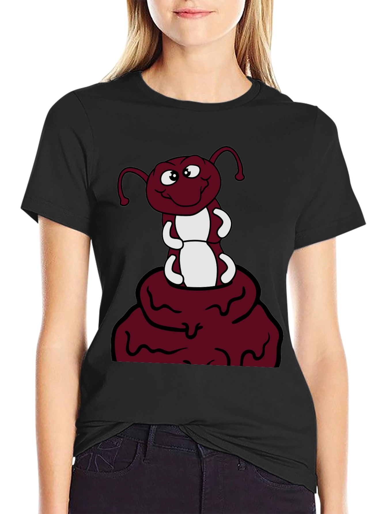 Funny Ant Cartoon Graphic Print Tee
