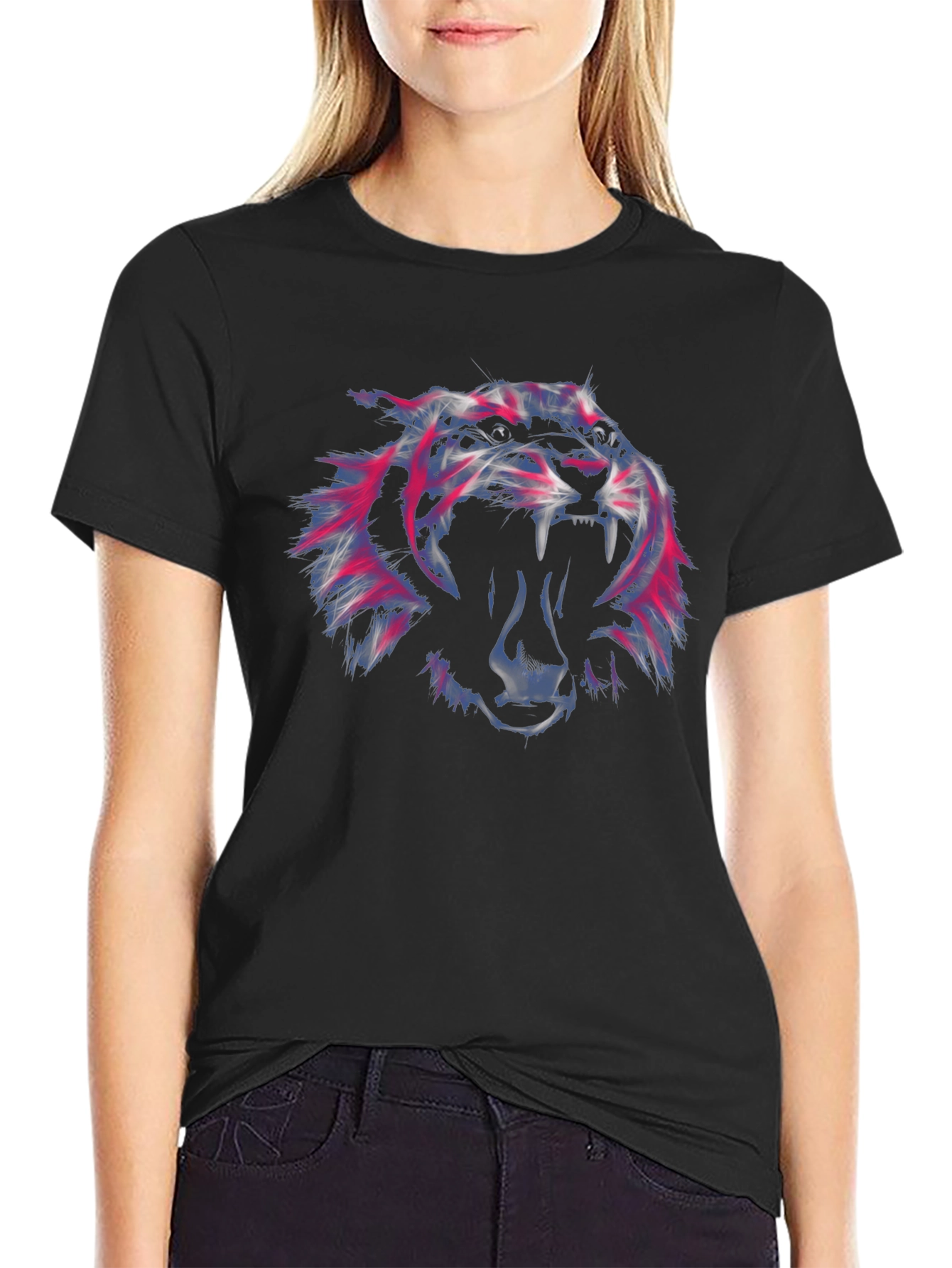 Roaring Tiger Graphic Black T-Shirt