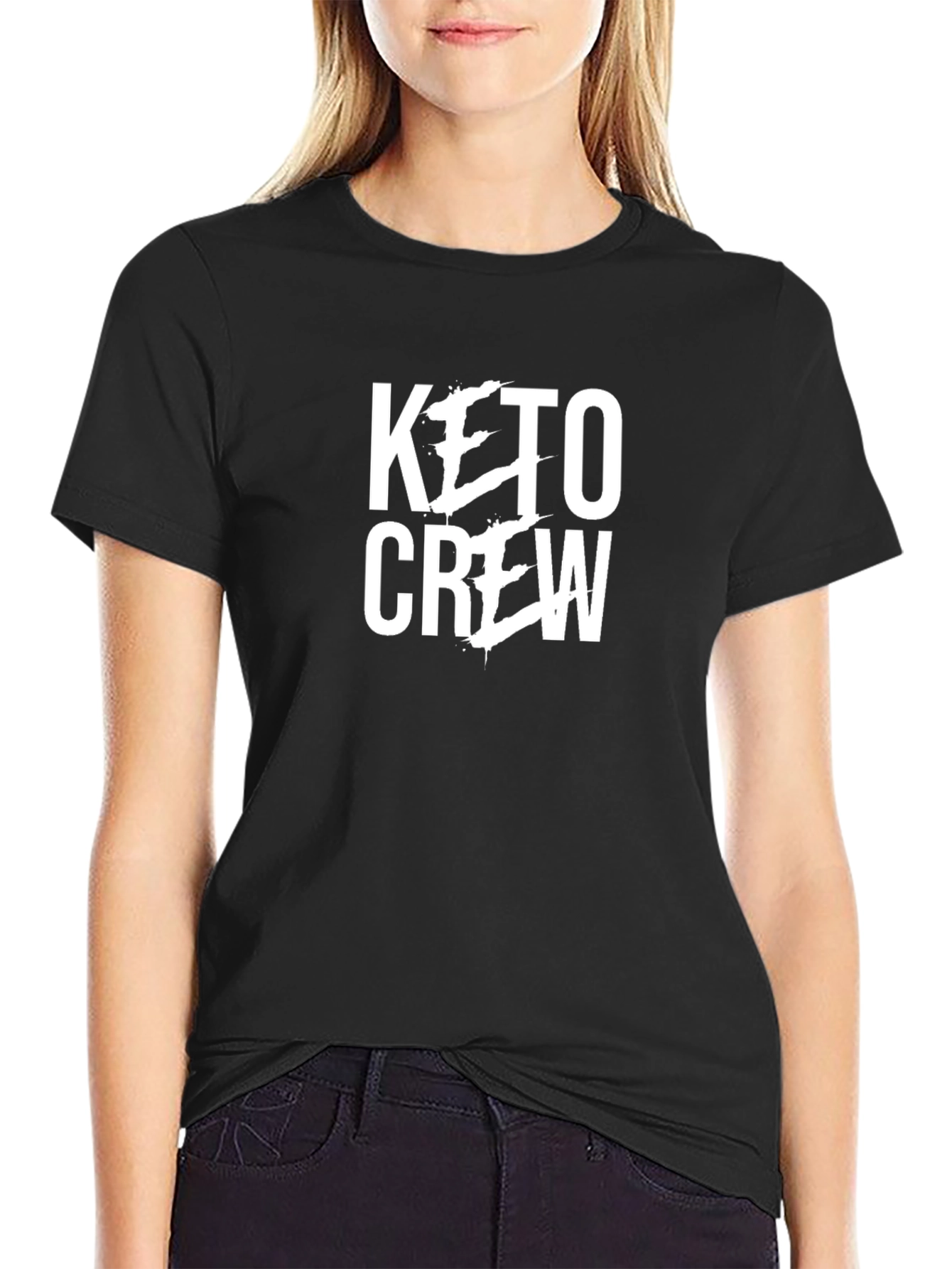 Keto Crew Graphic Tee - Black Cotton T-Shirt
