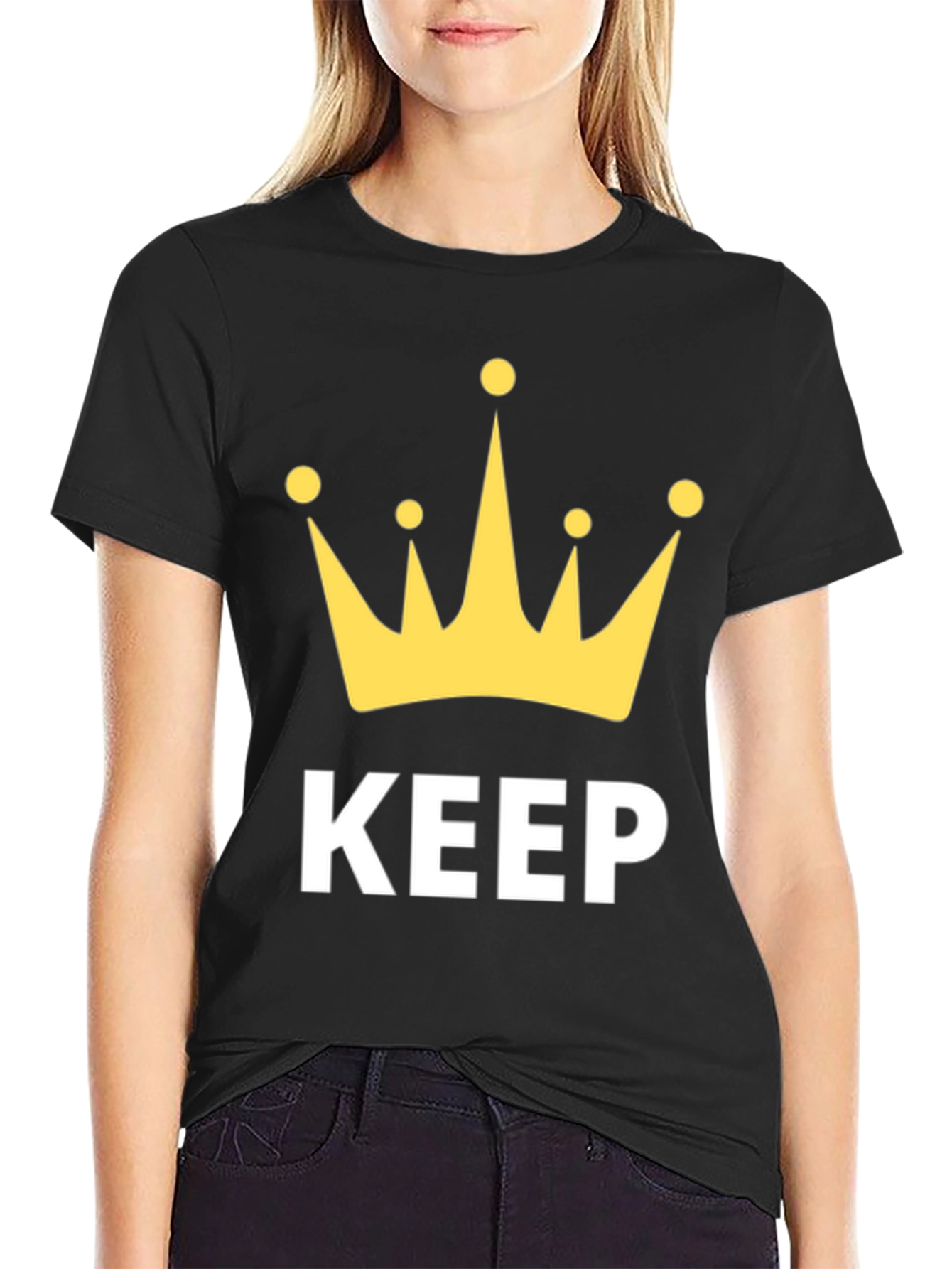 Keep Crown Black T-Shirt - King Style Tee