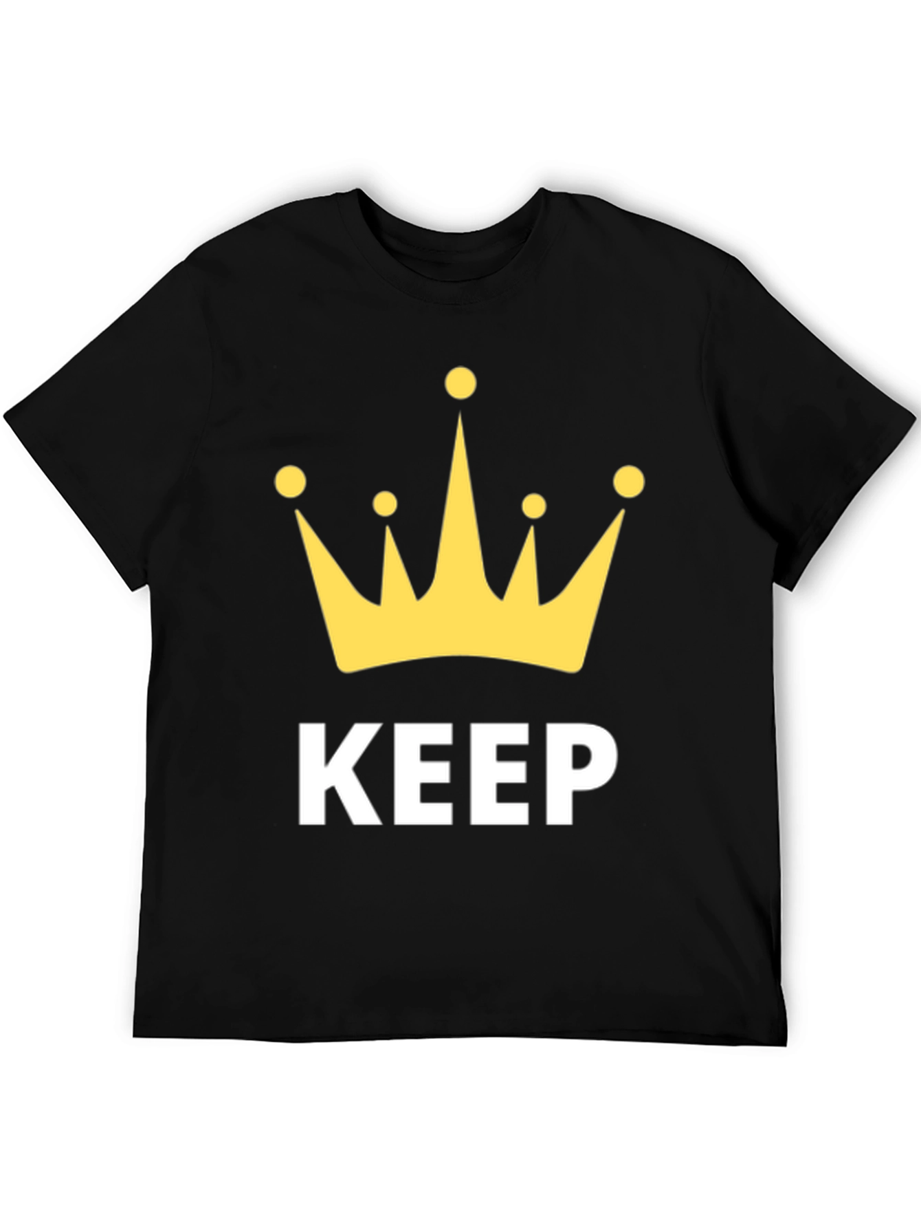 Keep Crown Black T-Shirt - King Style Tee