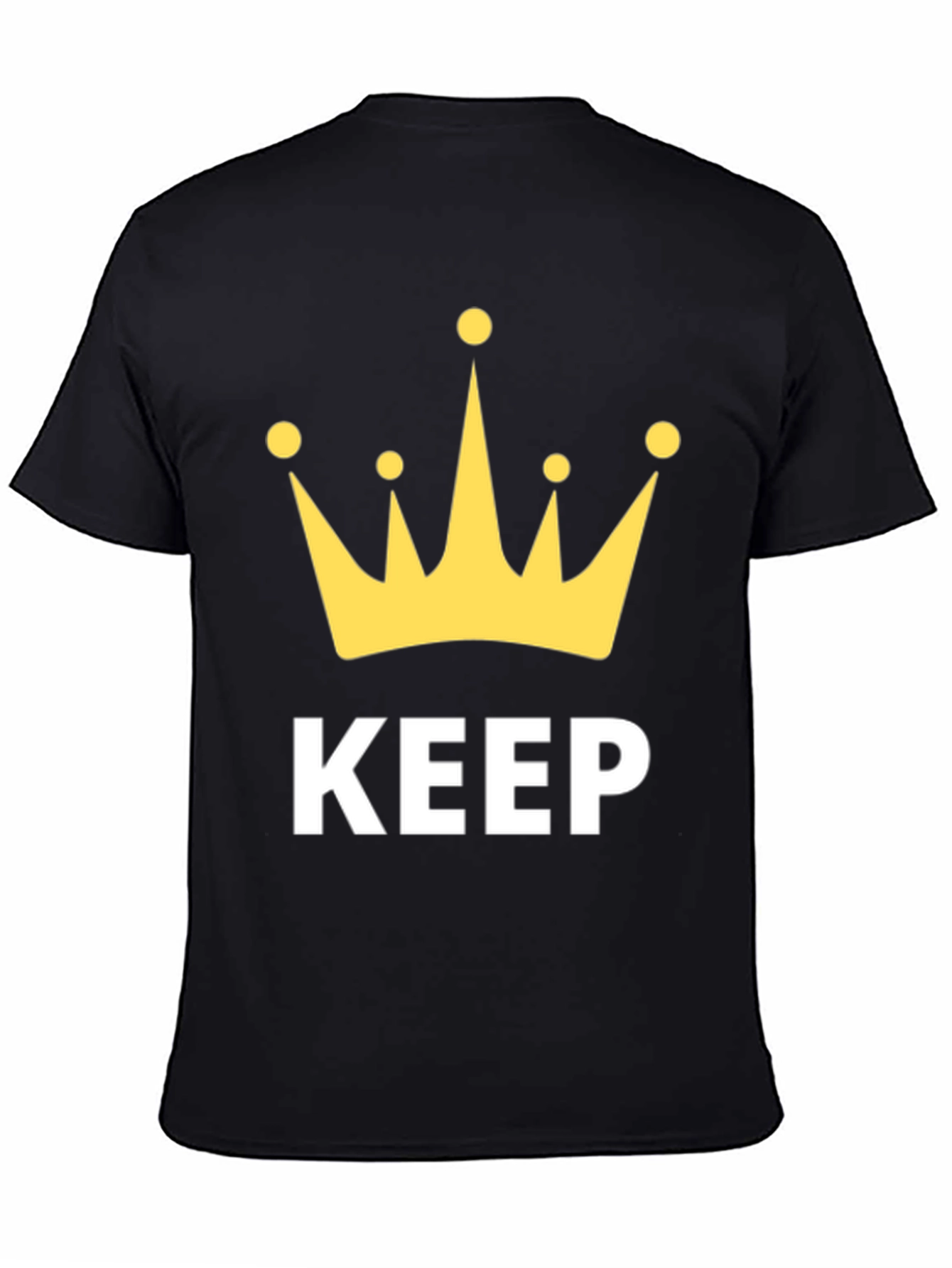 Keep Crown Black T-Shirt - King Style Tee