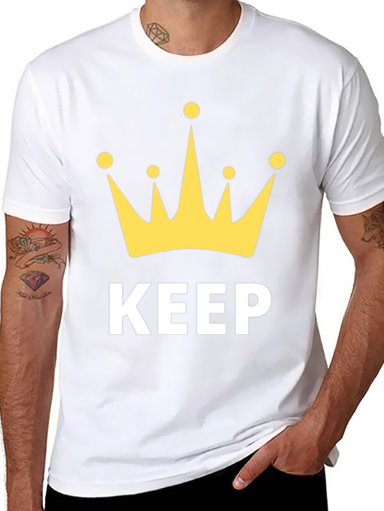 Keep Crown Black T-Shirt - King Style Tee