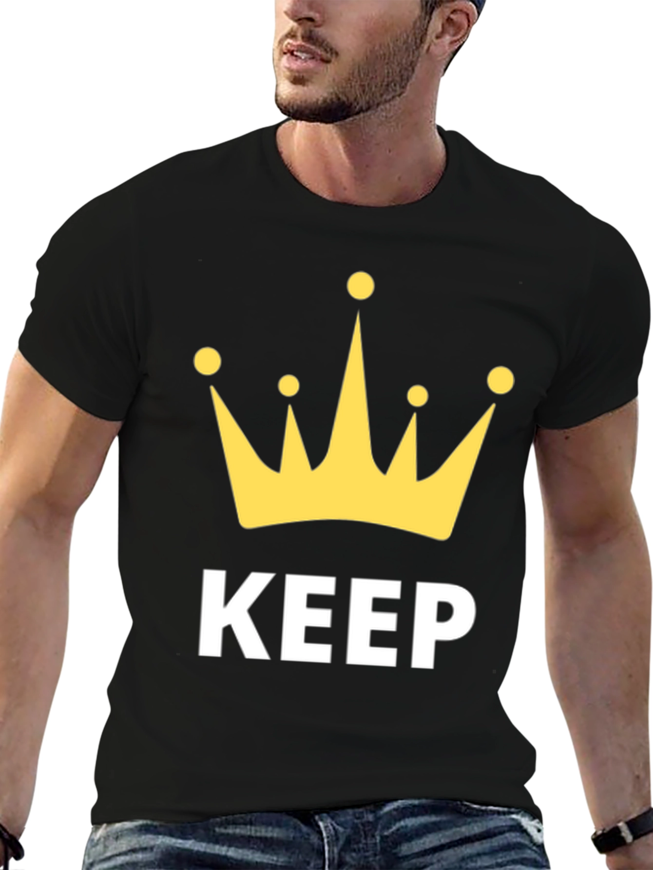 Keep Crown Black T-Shirt - King Style Tee