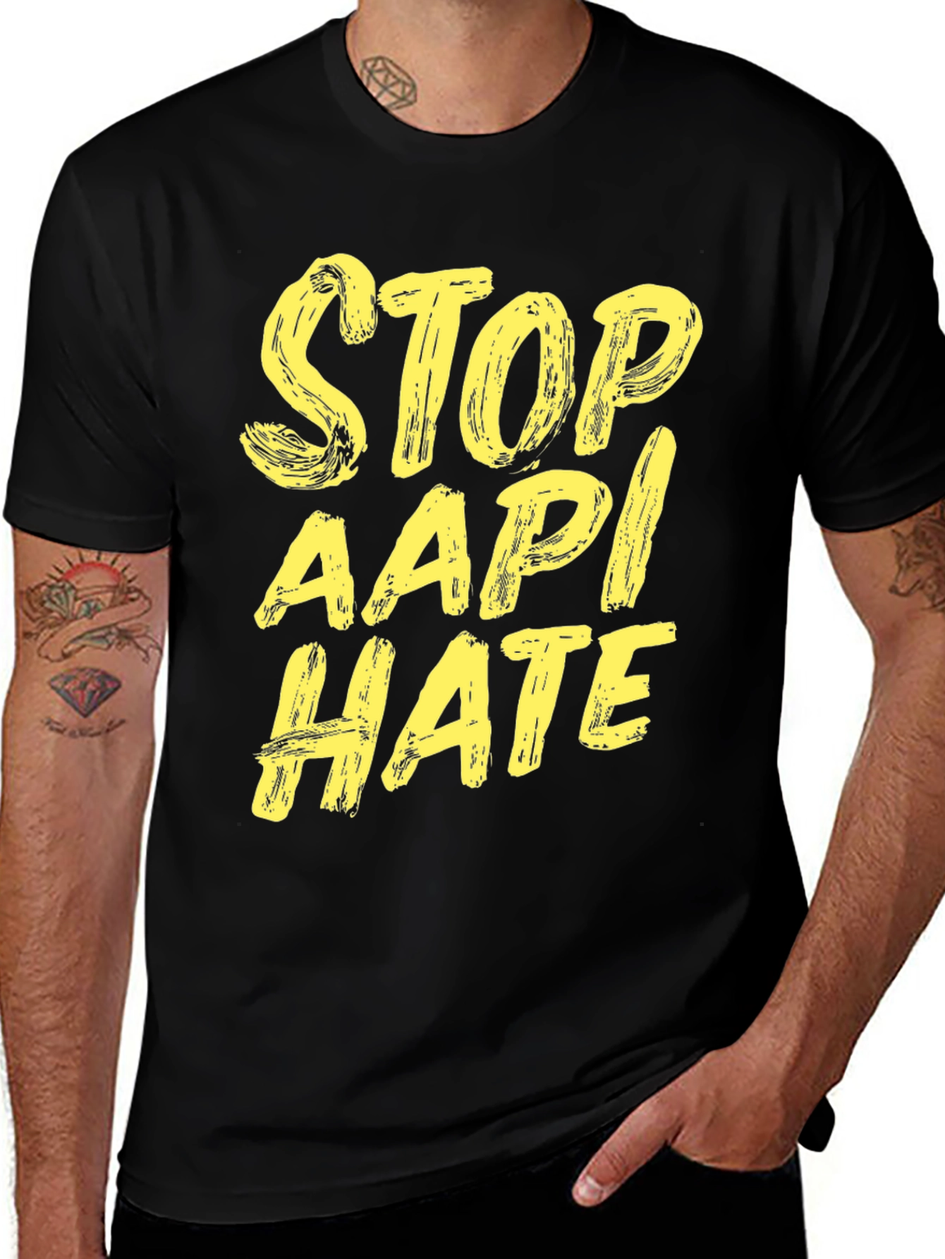Stop AAPI Hate T-Shirt - Black