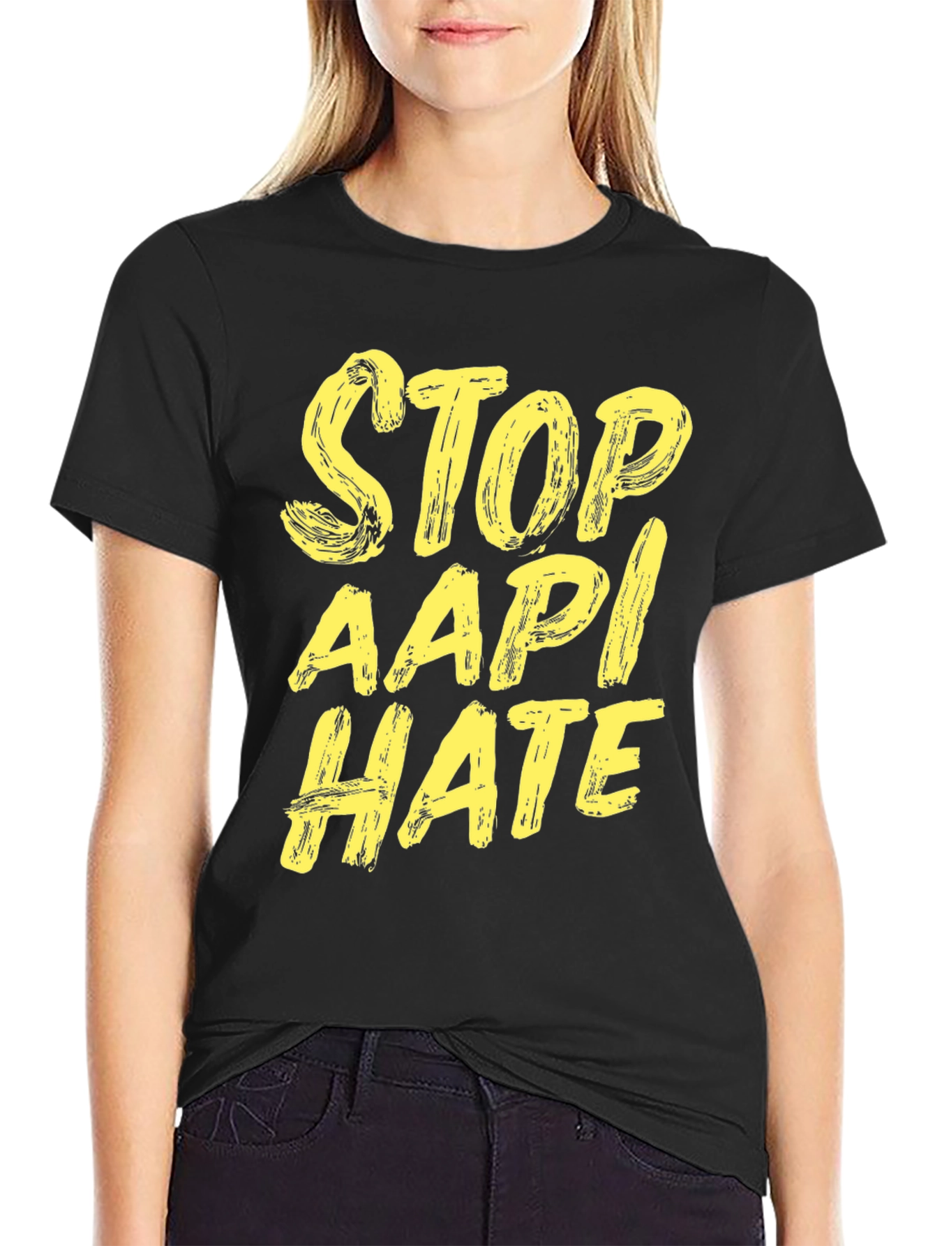 Stop AAPI Hate T-Shirt - Black
