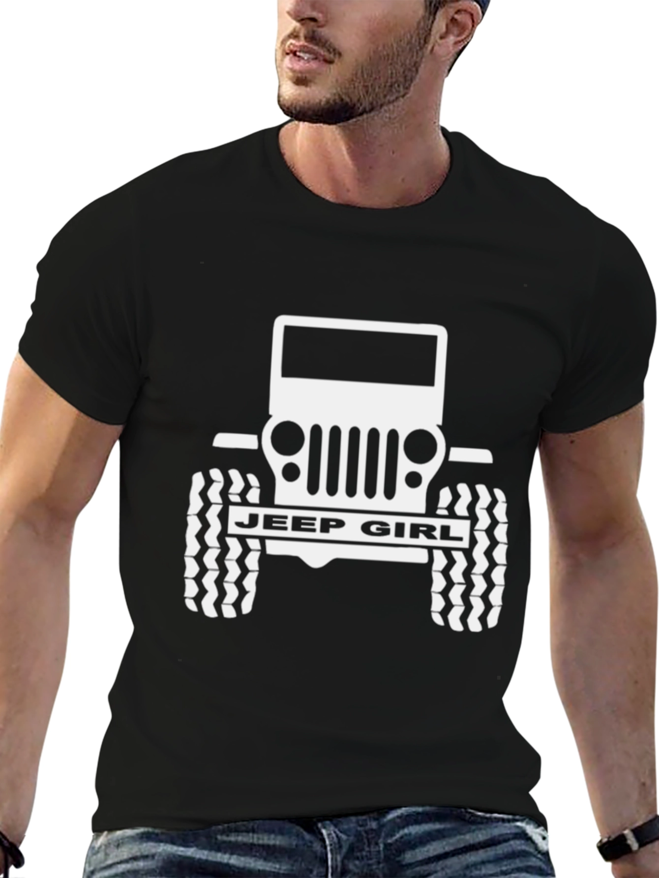 Jeep Girl Black Graphic Tee - Off-Road Adventure