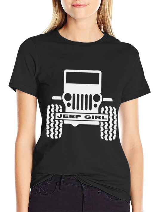 Jeep Girl Black Graphic Tee - Off-Road Adventure
