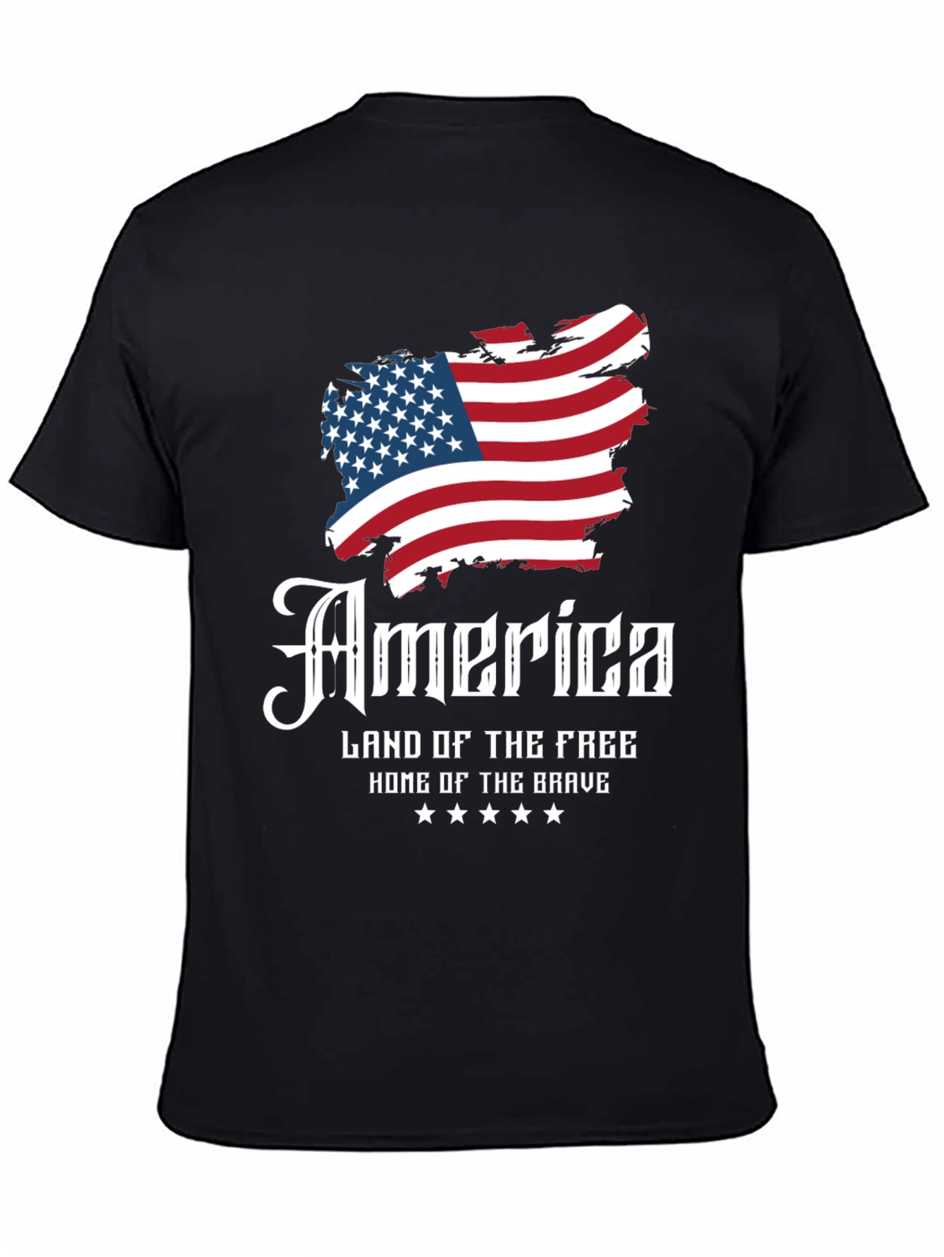 Patriotic America Land of the Free Graphic T-Shirt