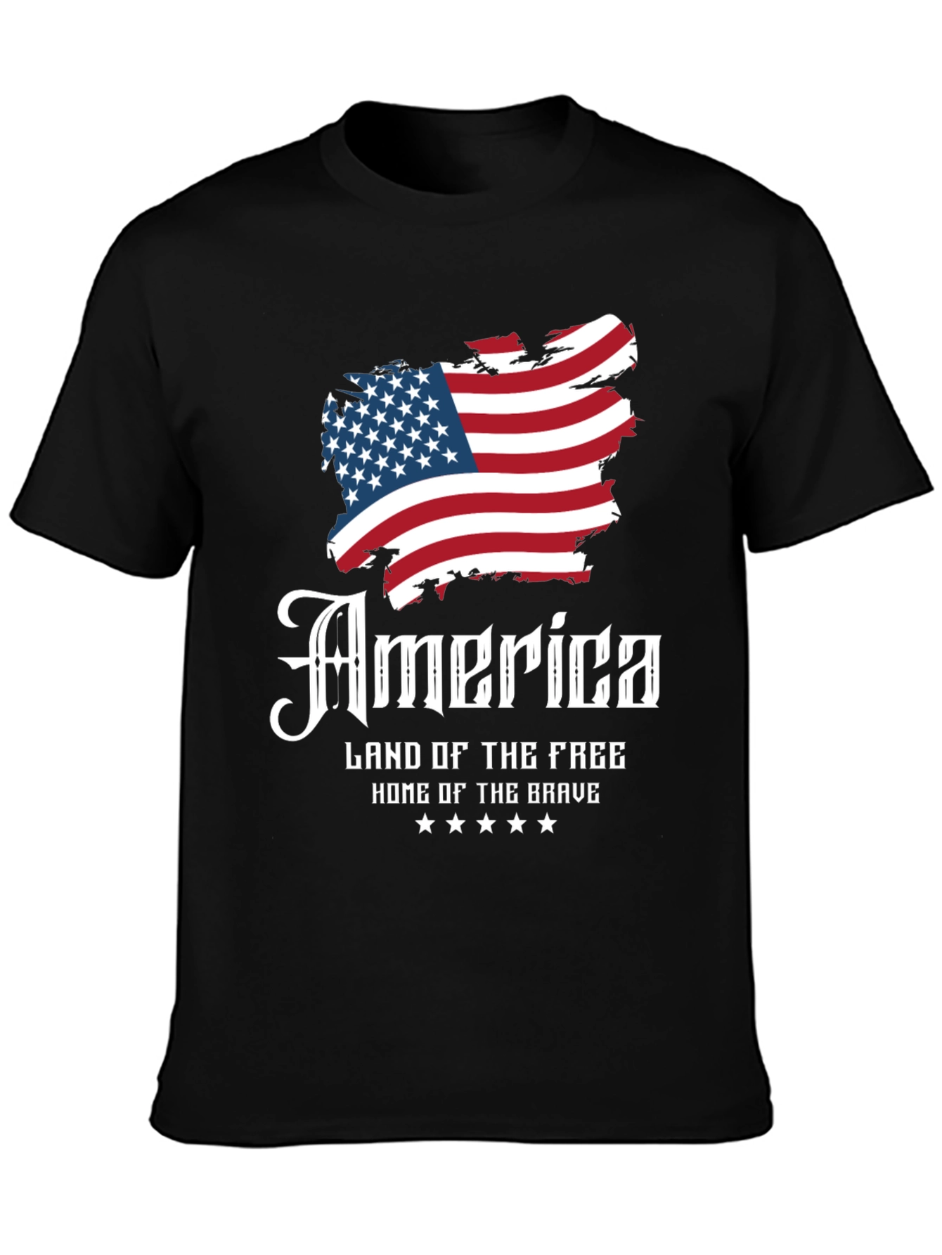 Patriotic America Land of the Free Graphic T-Shirt