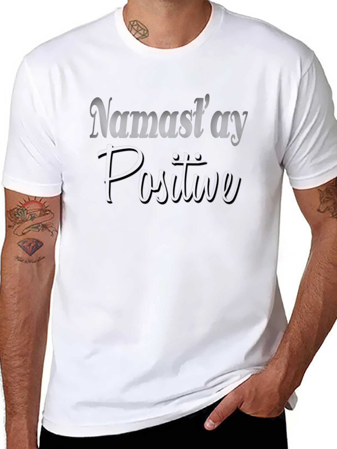 Namastay Positive Black T-Shirt