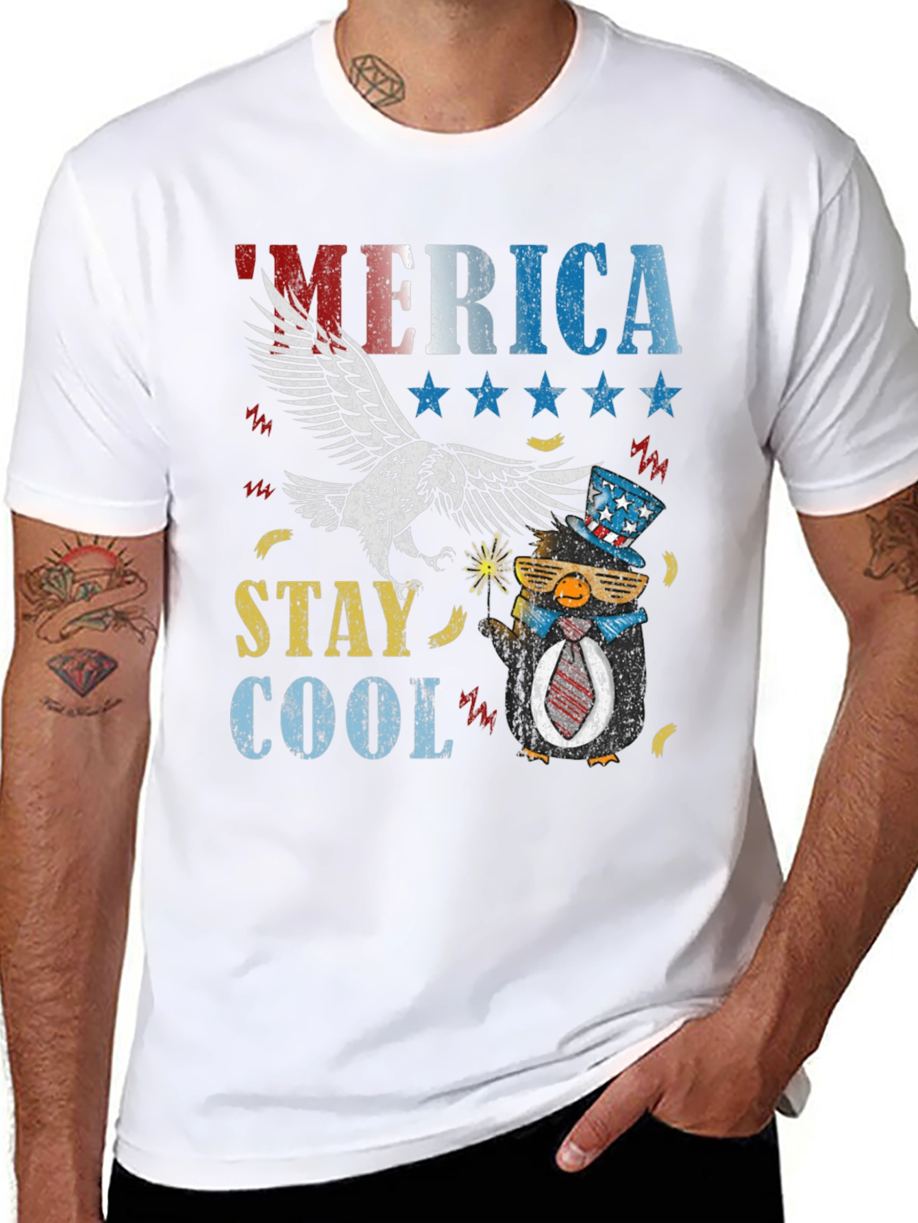 America Stay Cool Patriotic T-Shirt