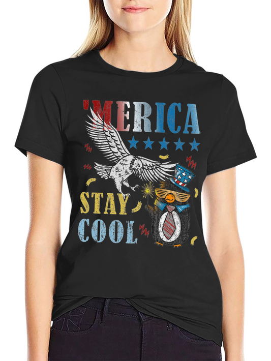 America Stay Cool Patriotic T-Shirt