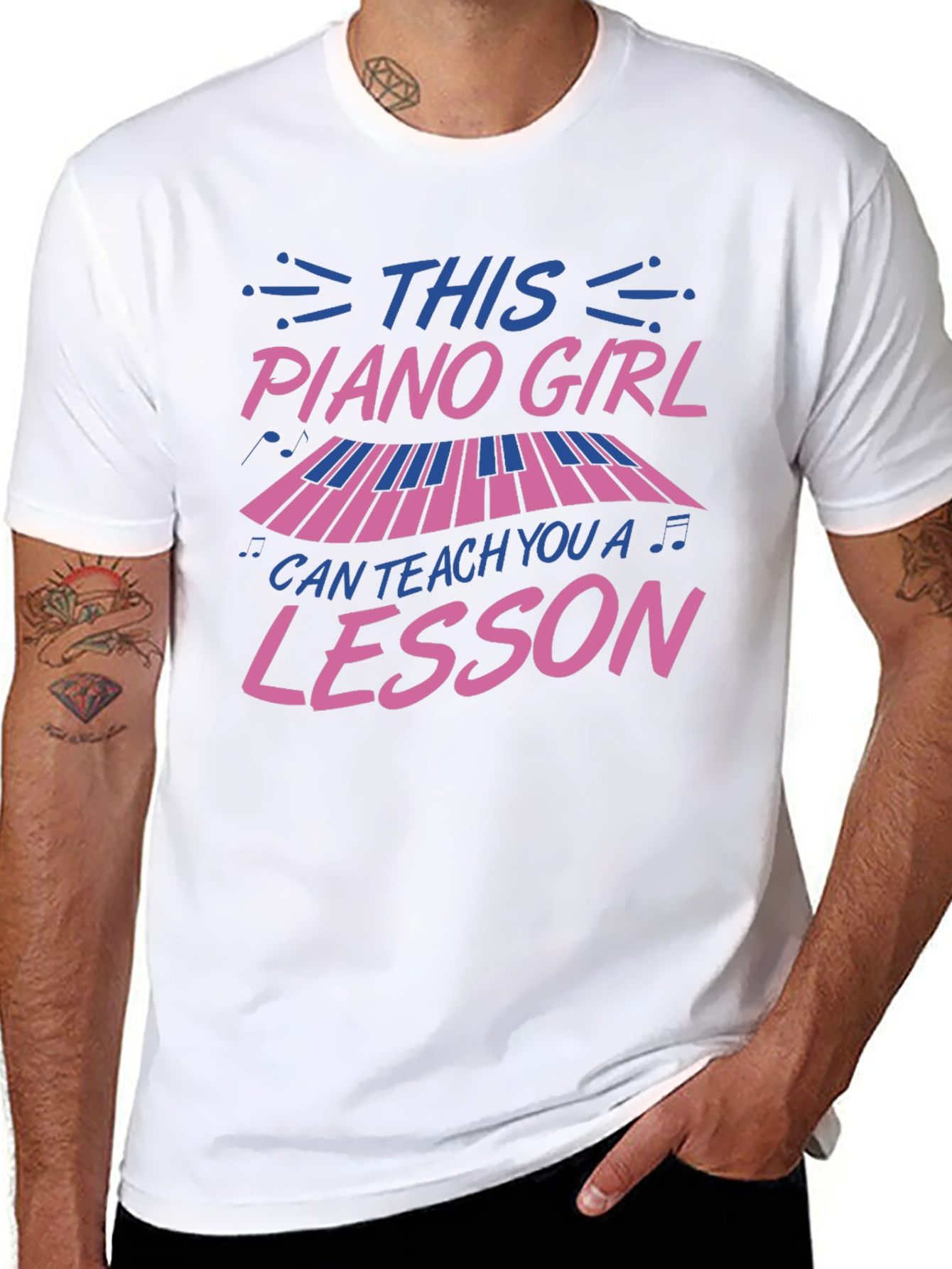 Piano Girl T-Shirt - Music Lesson Apparel