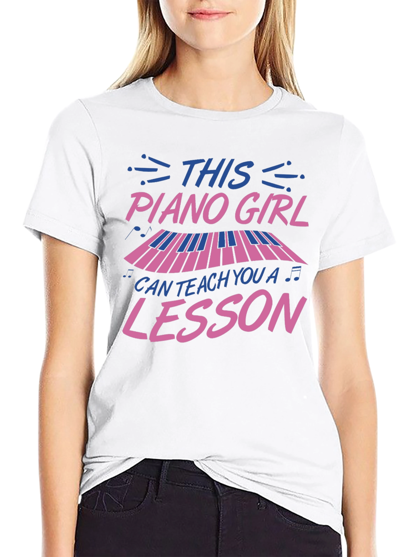 Piano Girl T-Shirt - Music Lesson Apparel