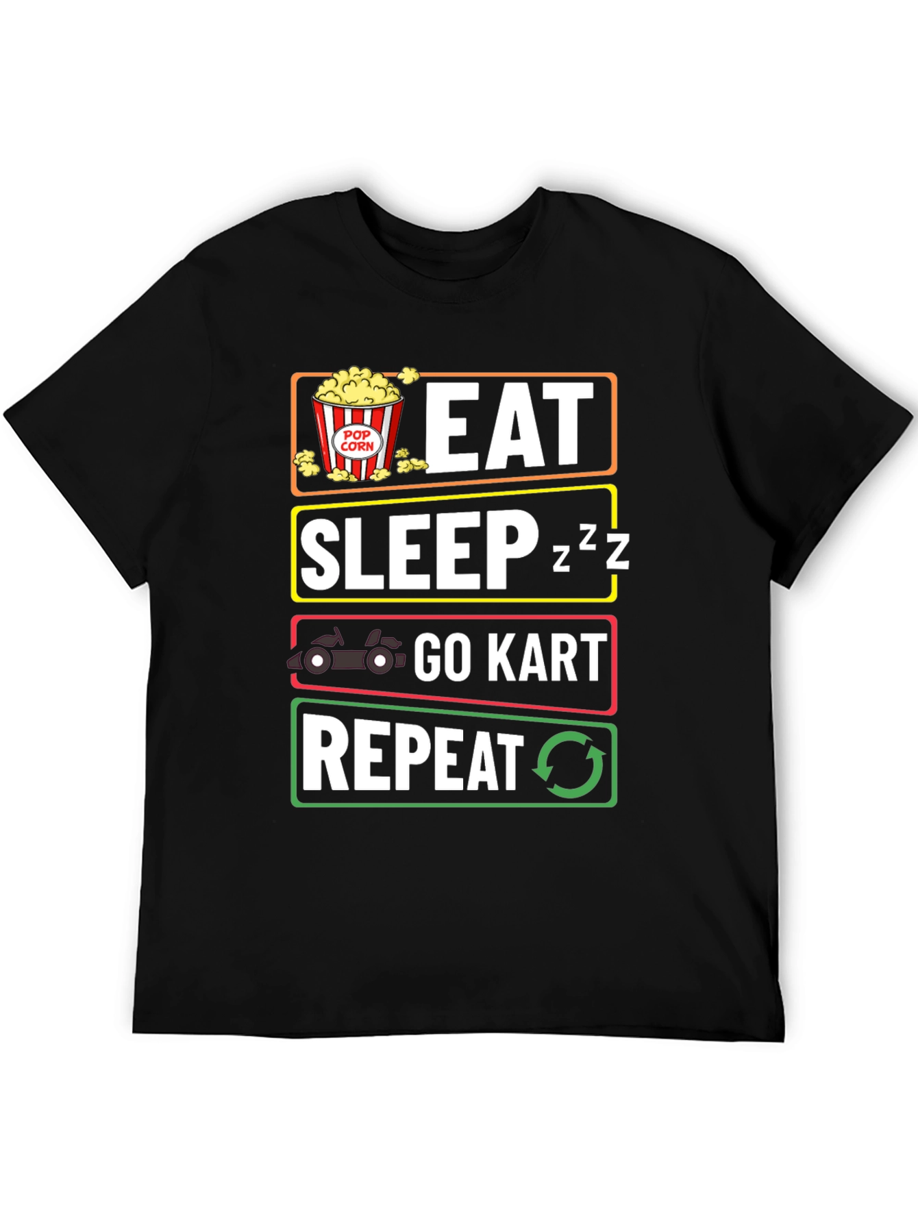 Eat Sleep Go Kart Repeat Funny T-Shirt
