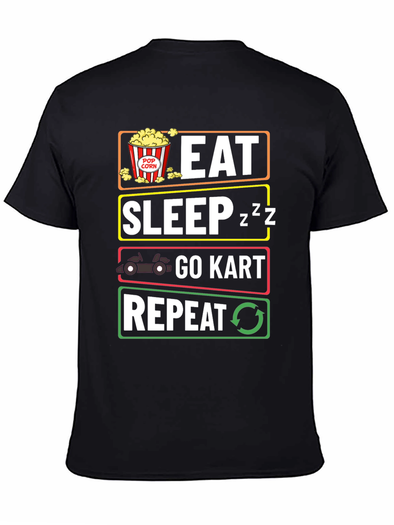Eat Sleep Go Kart Repeat Funny T-Shirt