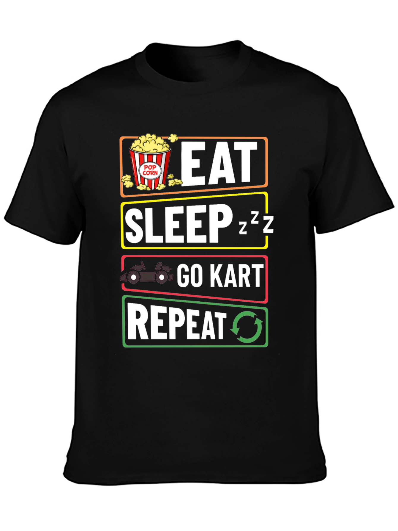 Eat Sleep Go Kart Repeat Funny T-Shirt