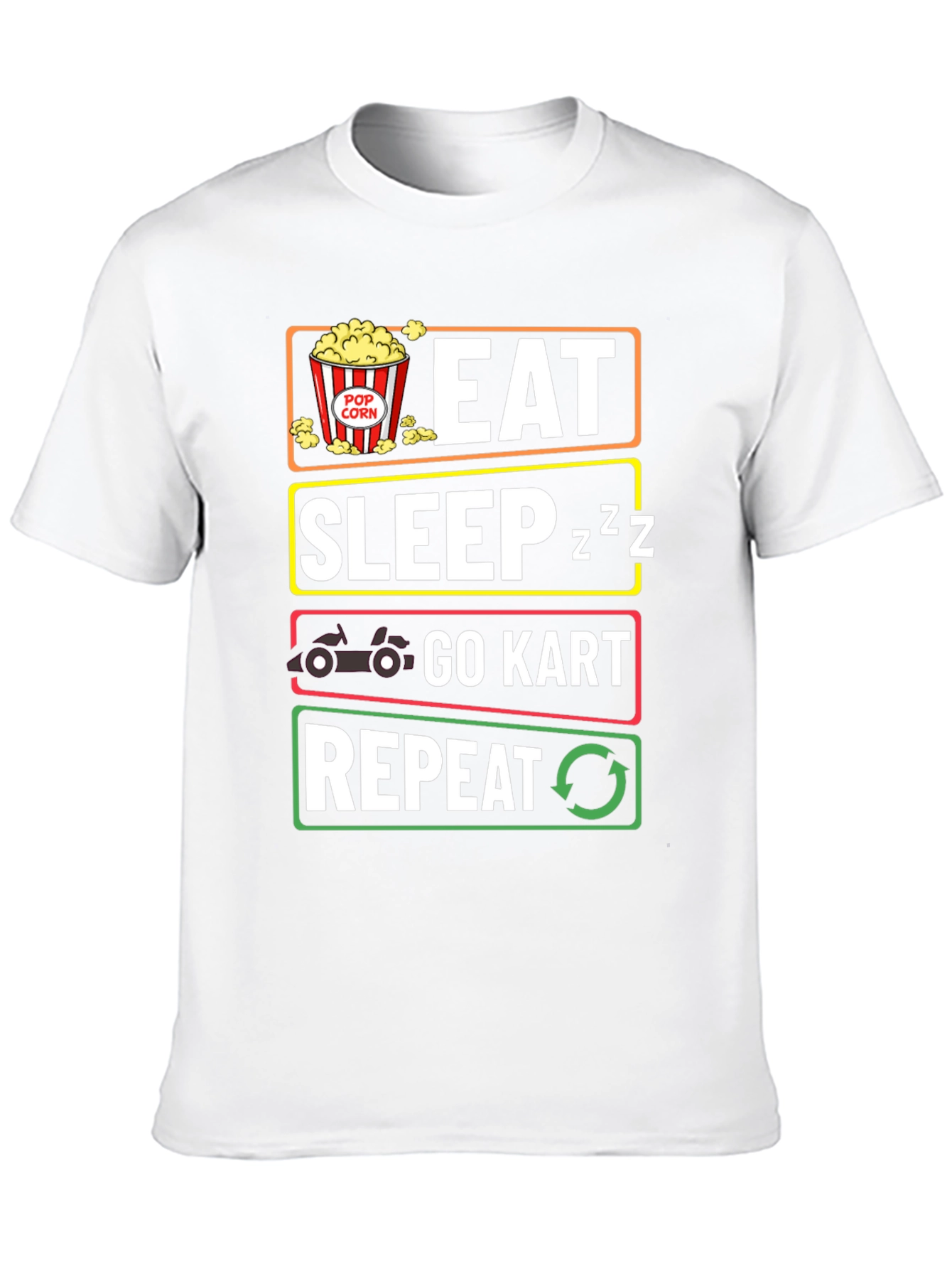 Eat Sleep Go Kart Repeat Funny T-Shirt