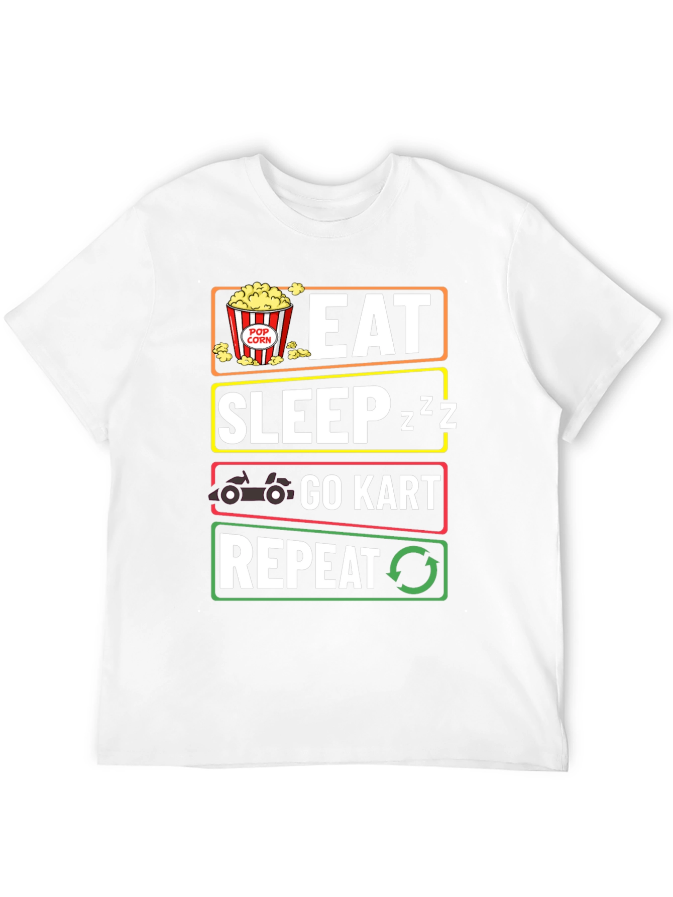 Eat Sleep Go Kart Repeat Funny T-Shirt