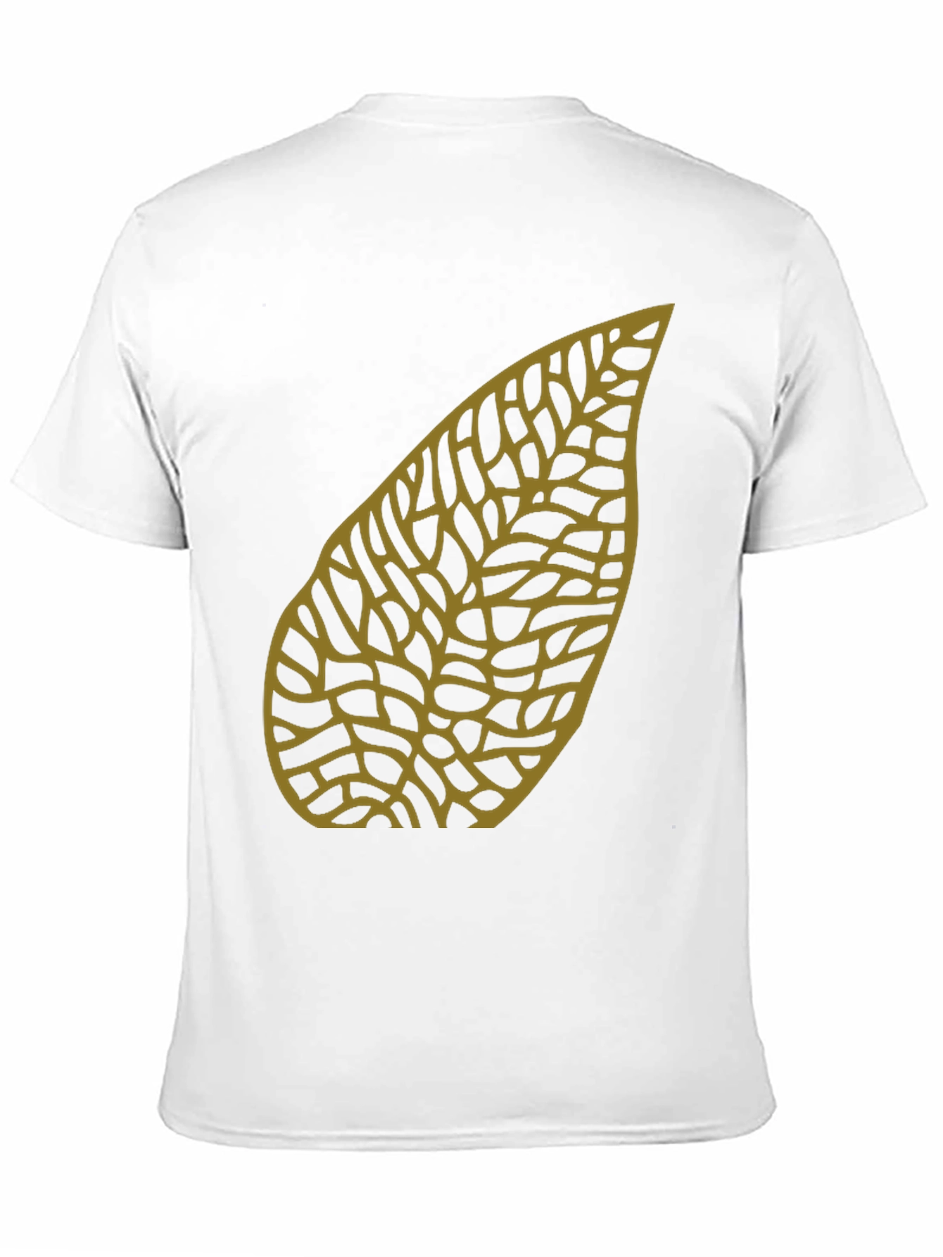 Leaf Pattern Black T-Shirt