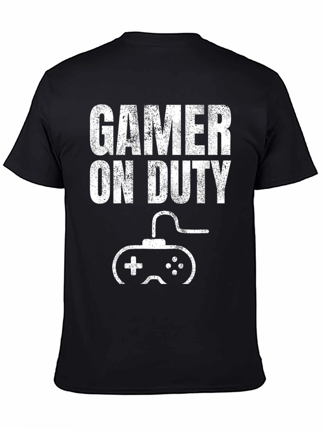 Gamer On Duty Black Graphic T-Shirt
