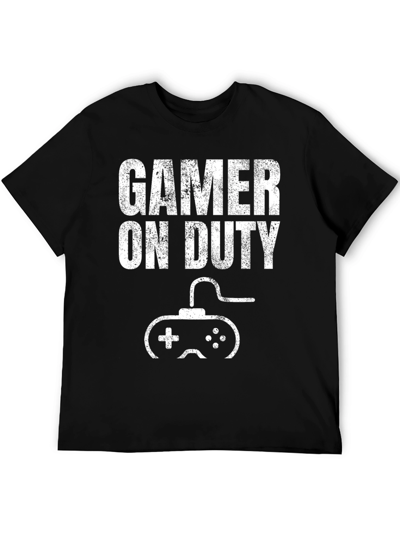 Gamer On Duty Black Graphic T-Shirt