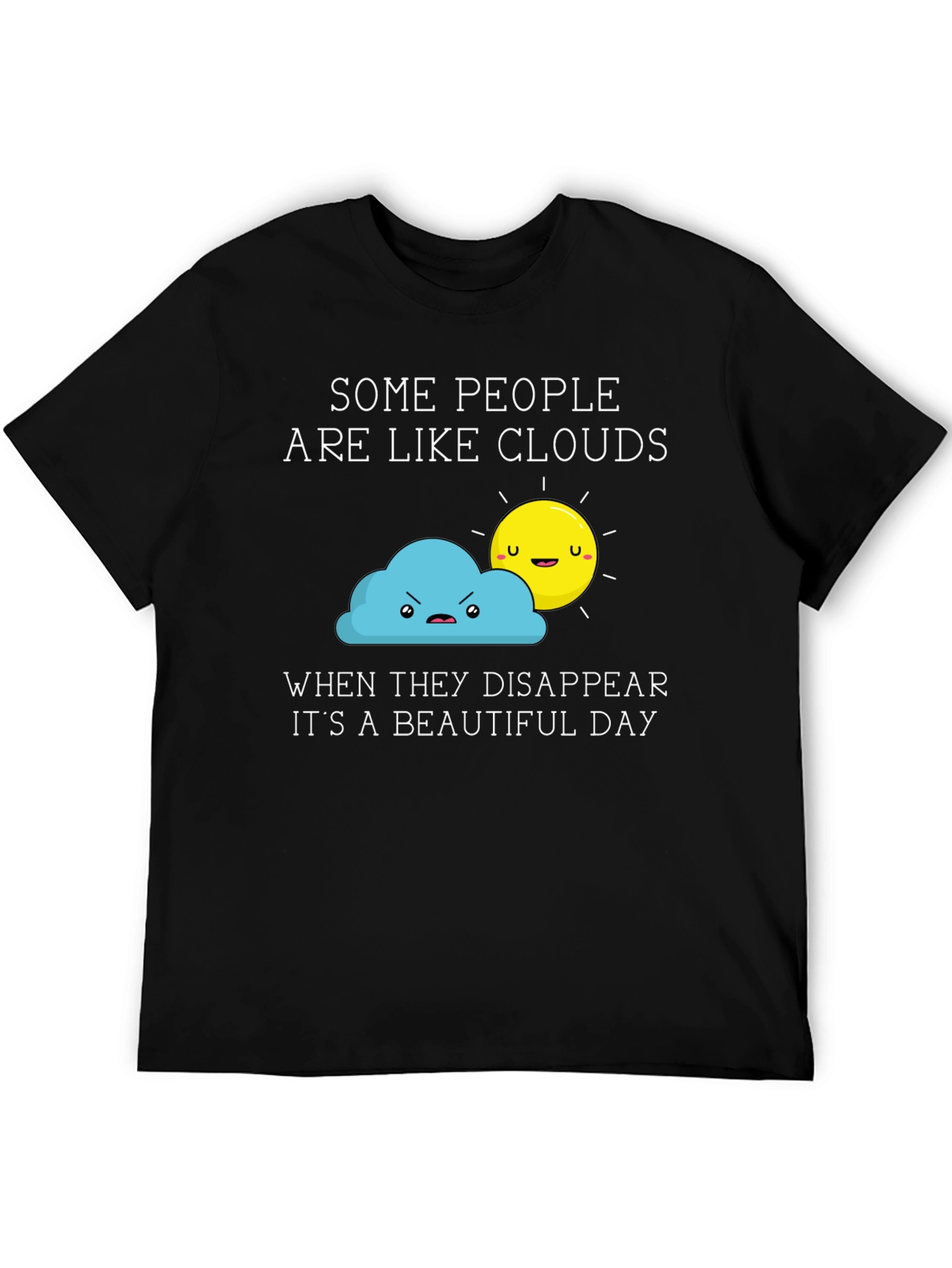 Funny Clouds & Sun Graphic T-Shirt