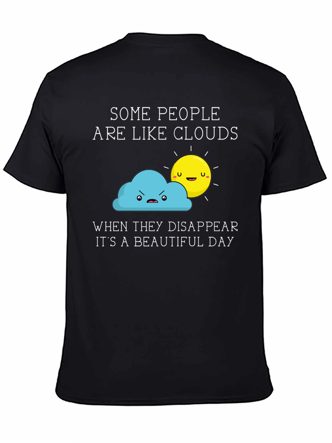 Funny Clouds & Sun Graphic T-Shirt