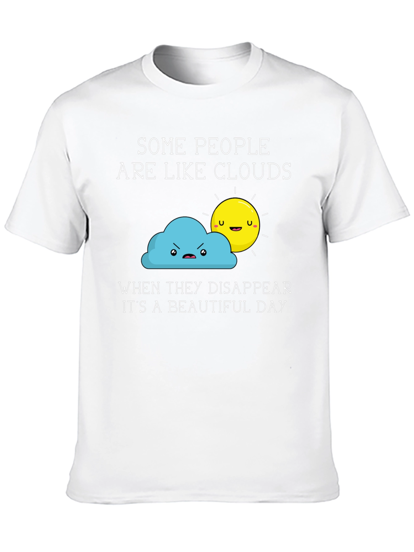 Funny Clouds & Sun Graphic T-Shirt