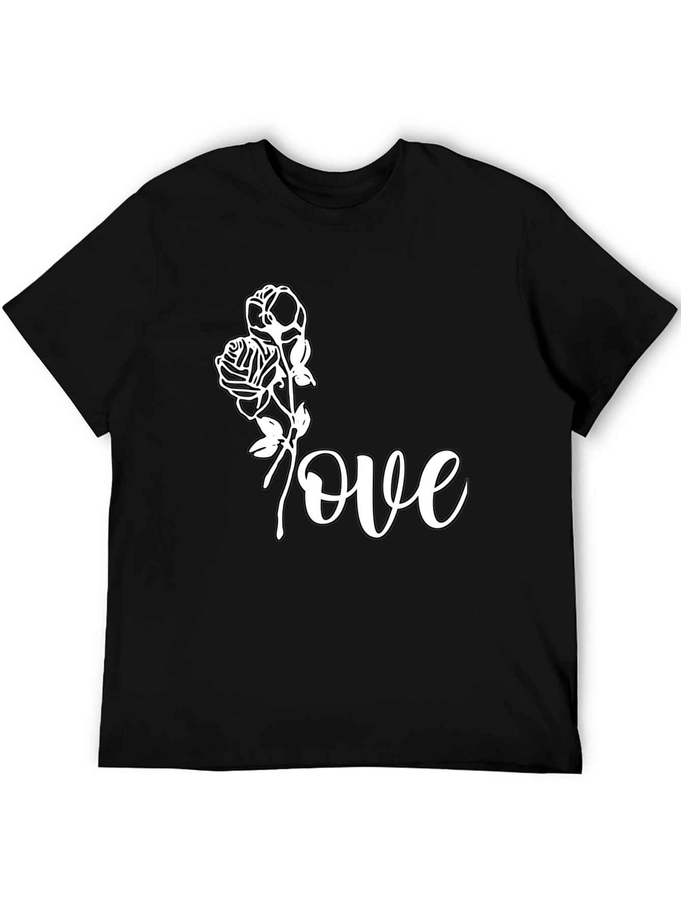 Love Roses Graphic Tee - Black