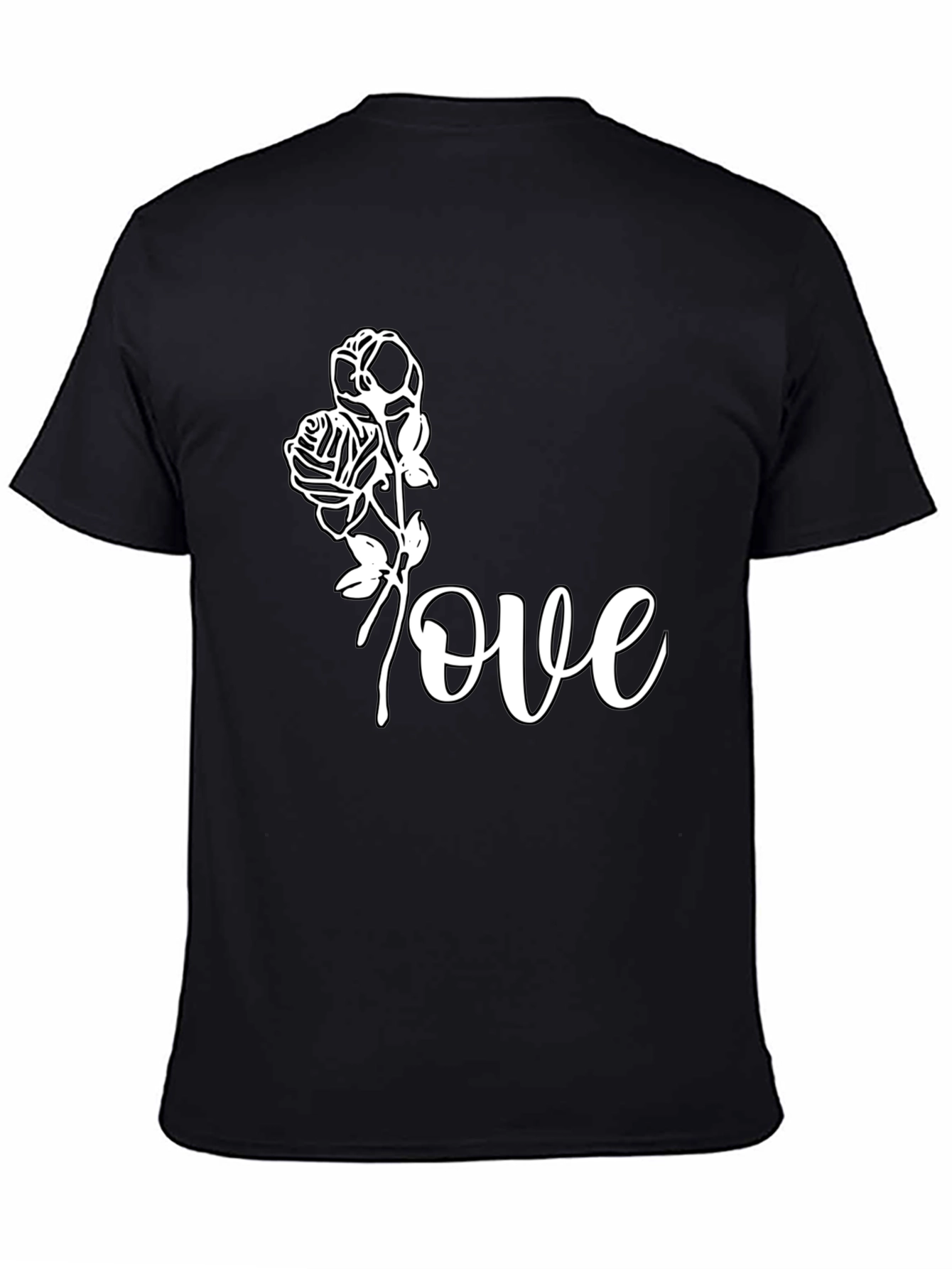 Love Roses Graphic Tee - Black