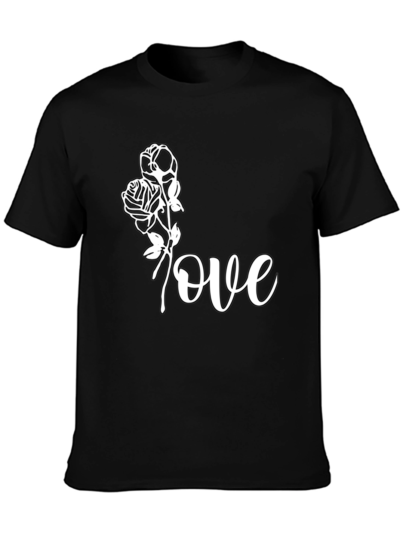 Love Roses Graphic Tee - Black