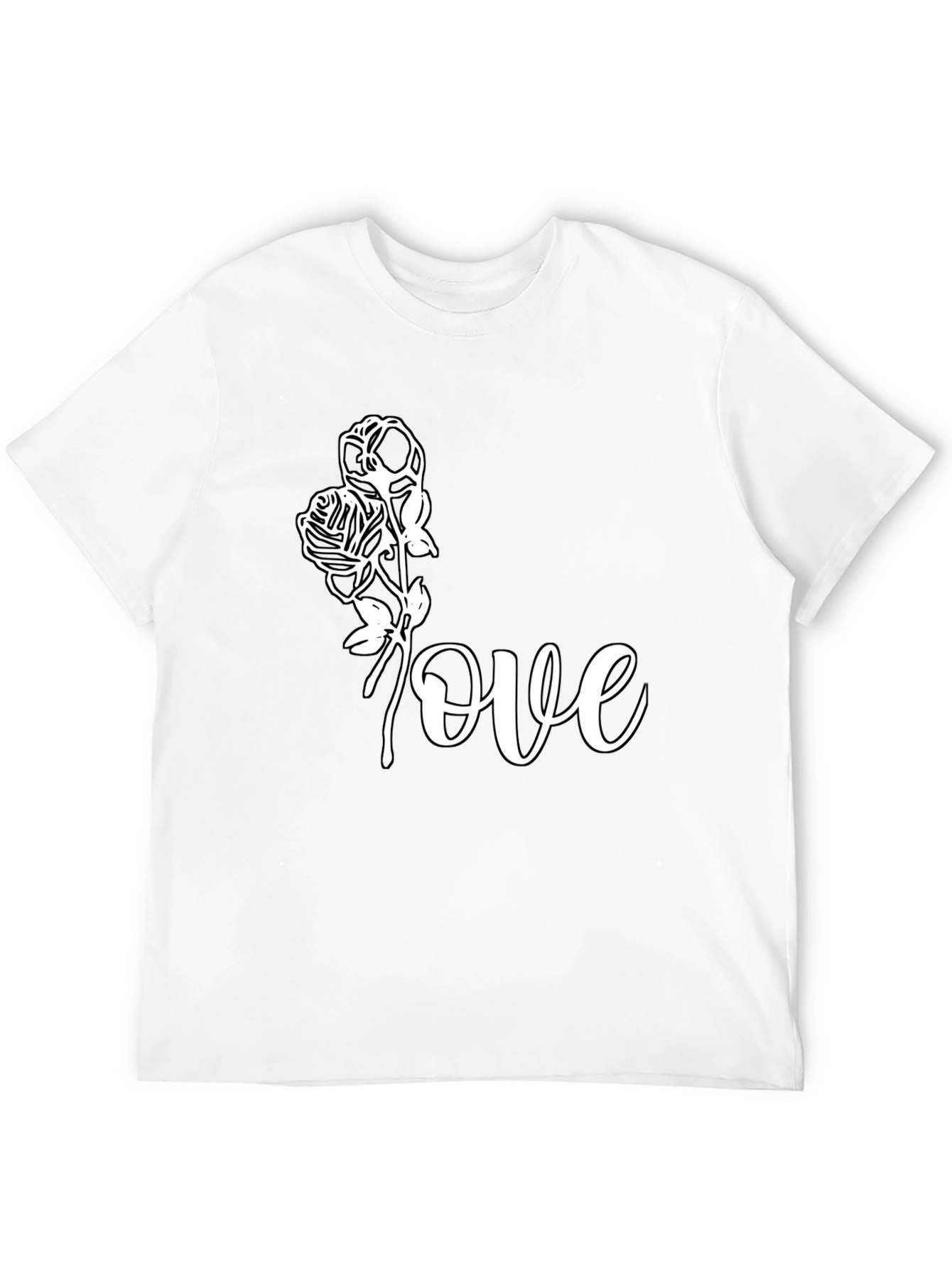 Love Roses Graphic Tee - Black
