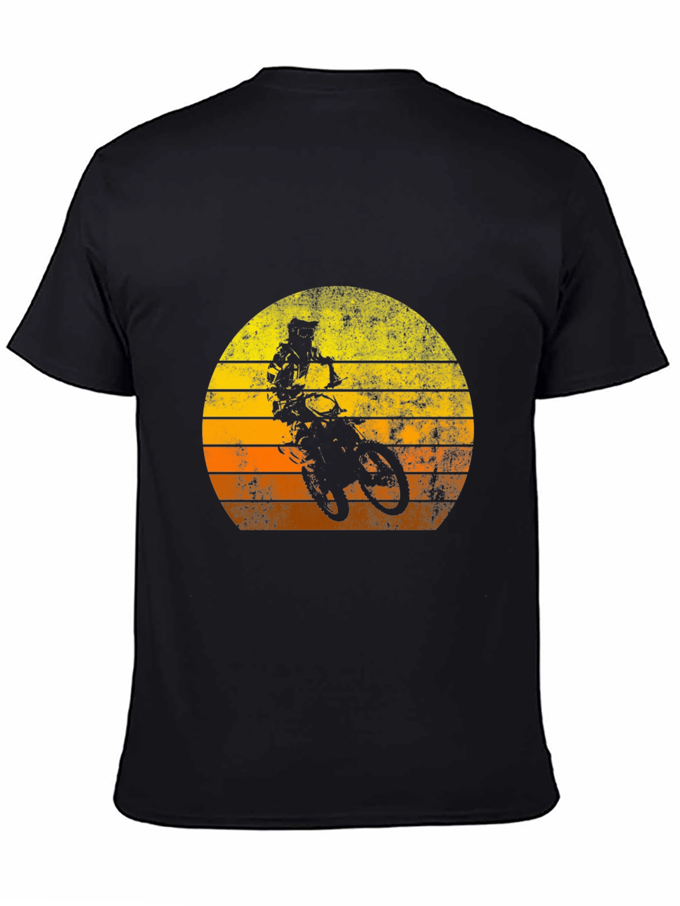 Retro Motocross Sunset T-Shirt - Black