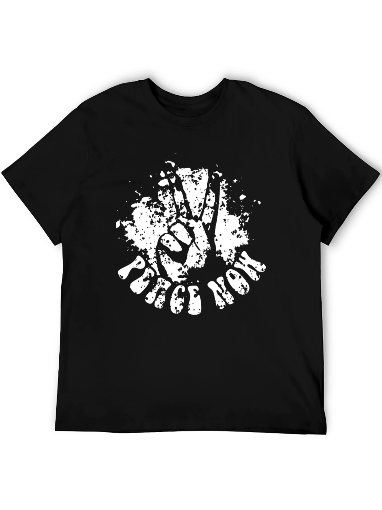 Peace Now Graphic Tee - Black Cotton T-Shirt