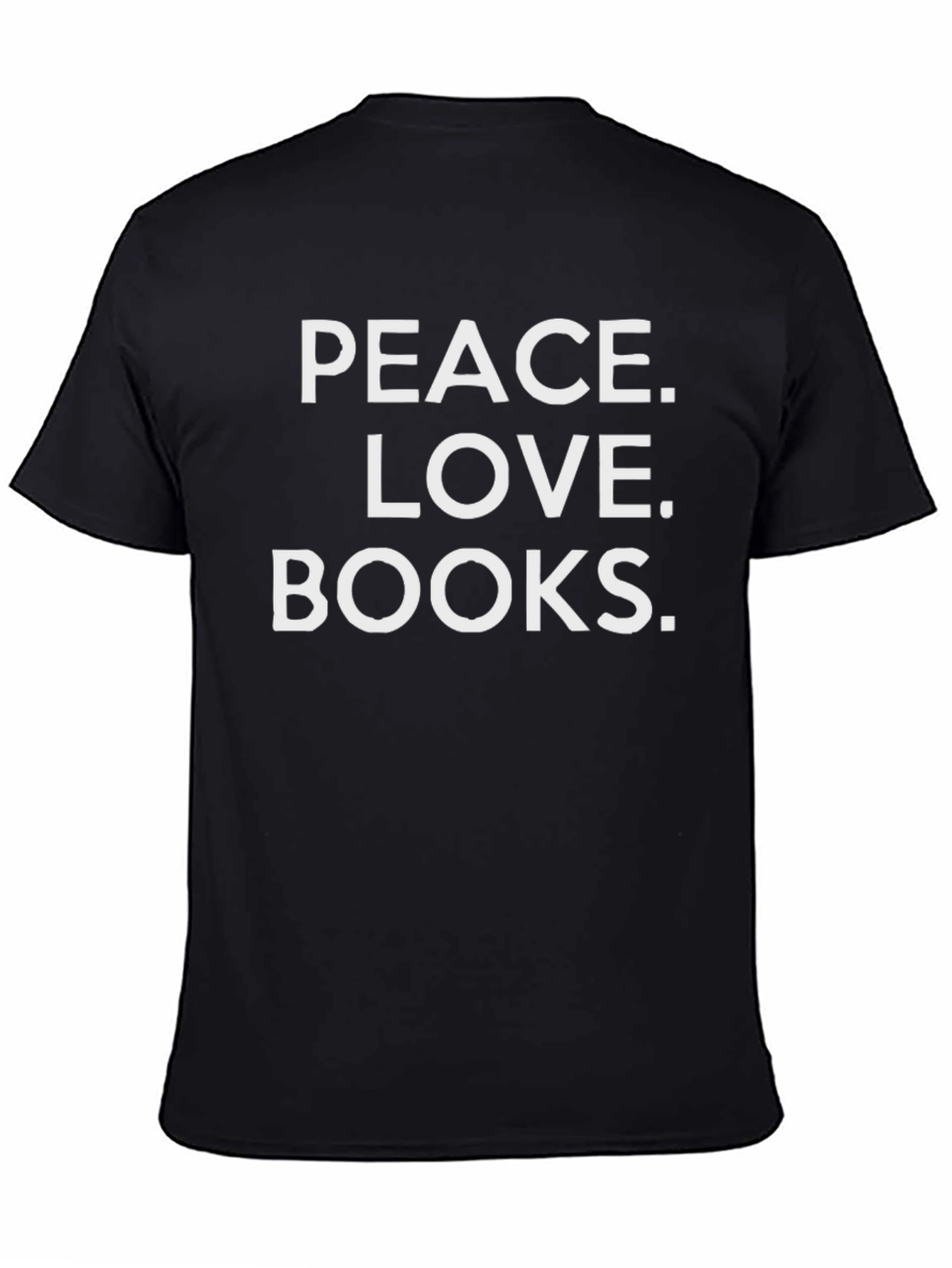 Peace Love Books Graphic T-Shirt - Black