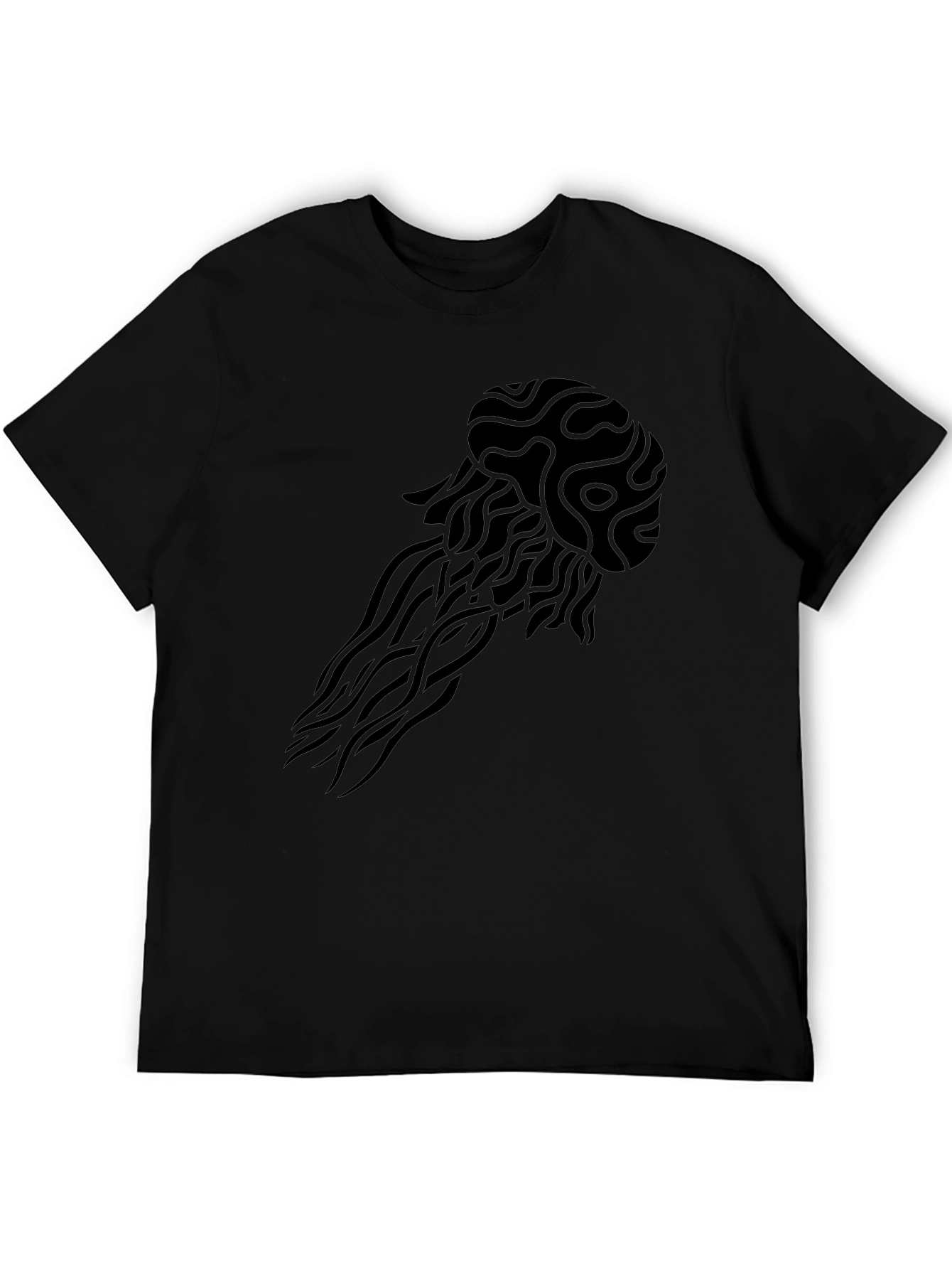 Tribal Jellyfish Black Graphic Tee