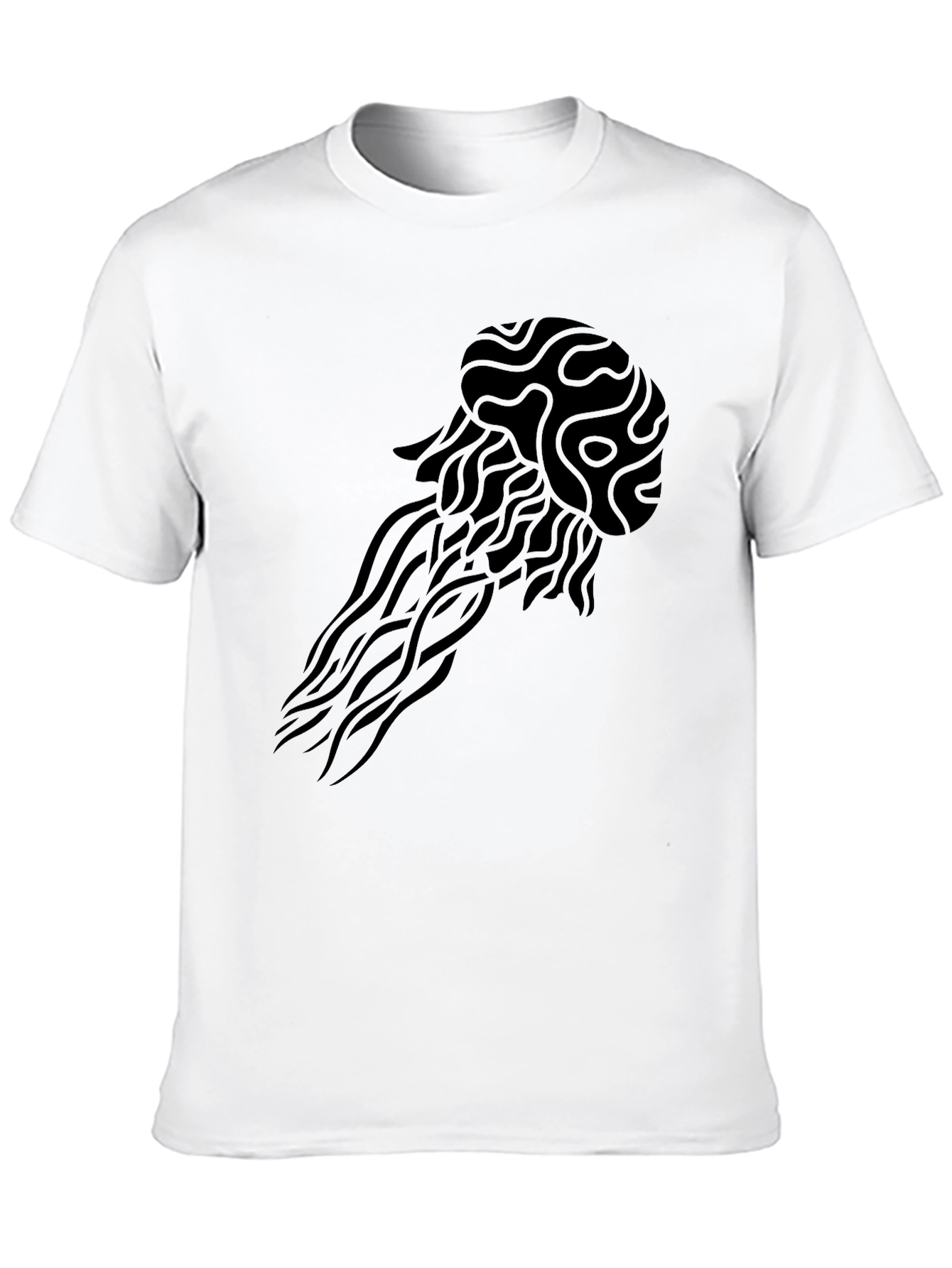 Tribal Jellyfish Black Graphic Tee