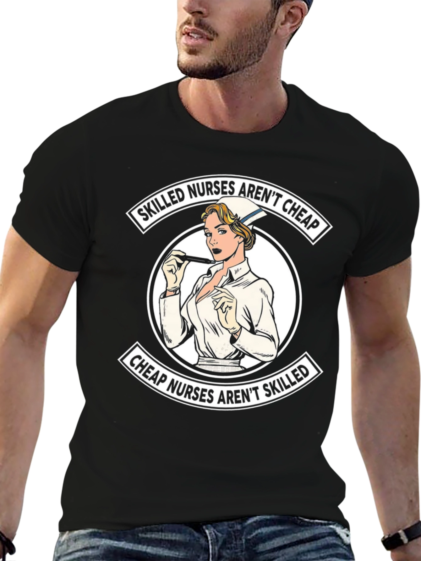 Skilled Nurses Graphic T-Shirt - Black
