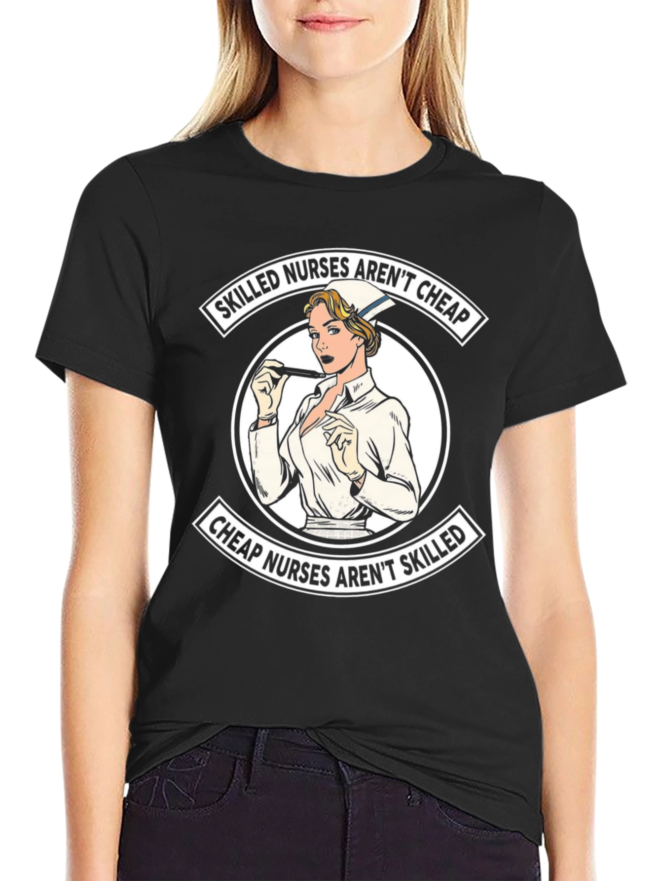 Skilled Nurses Graphic T-Shirt - Black