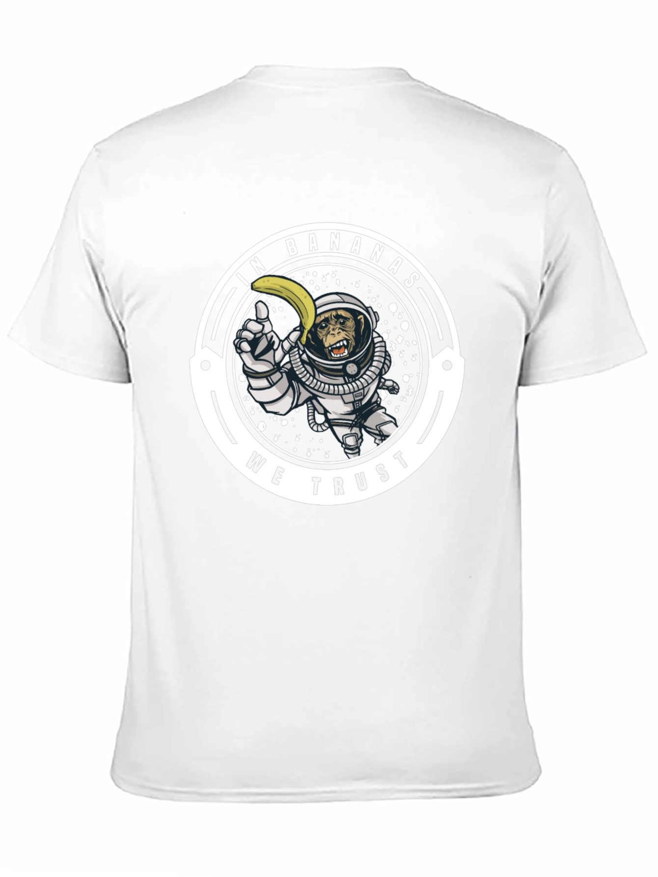 In Bananas We Trust T-Shirt: Monkey Astronaut Design