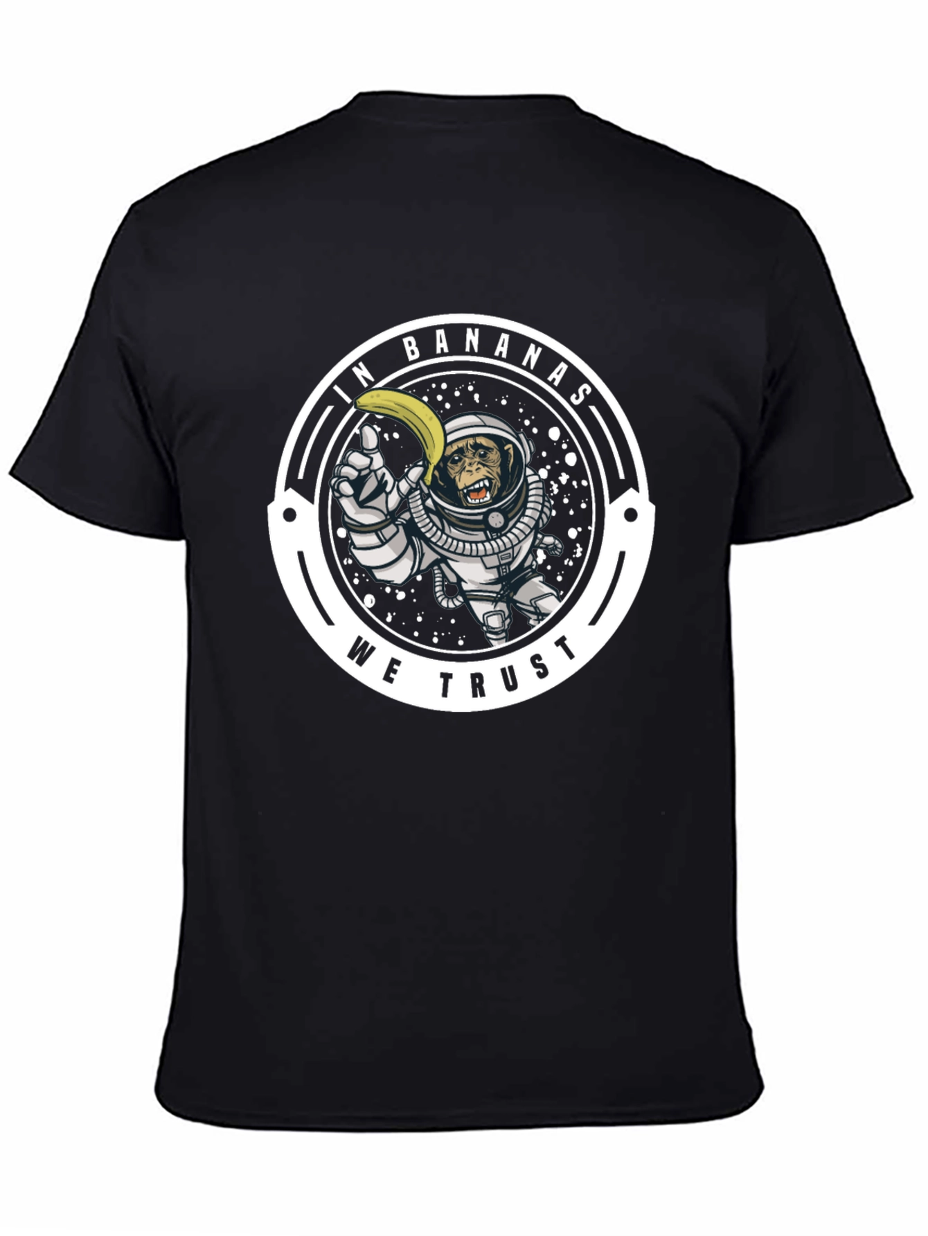 In Bananas We Trust T-Shirt: Monkey Astronaut Design