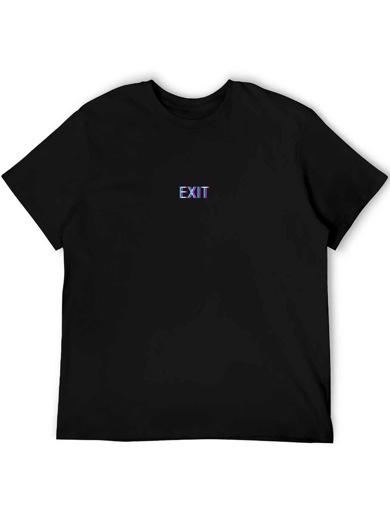 Mens Black T-Shirt with EXIT Graphic