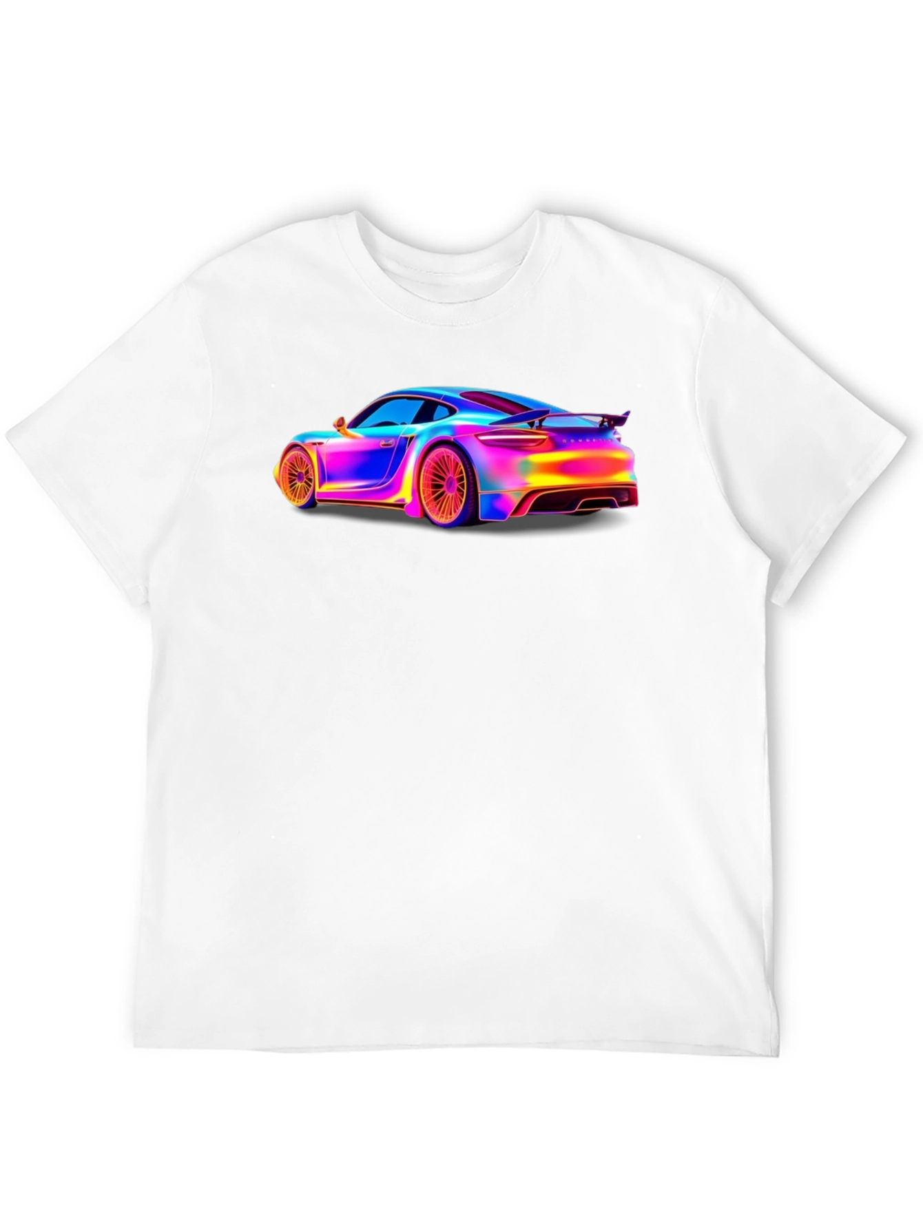 Neon Car Graphic Tee - Cool Automotive T-Shirt
