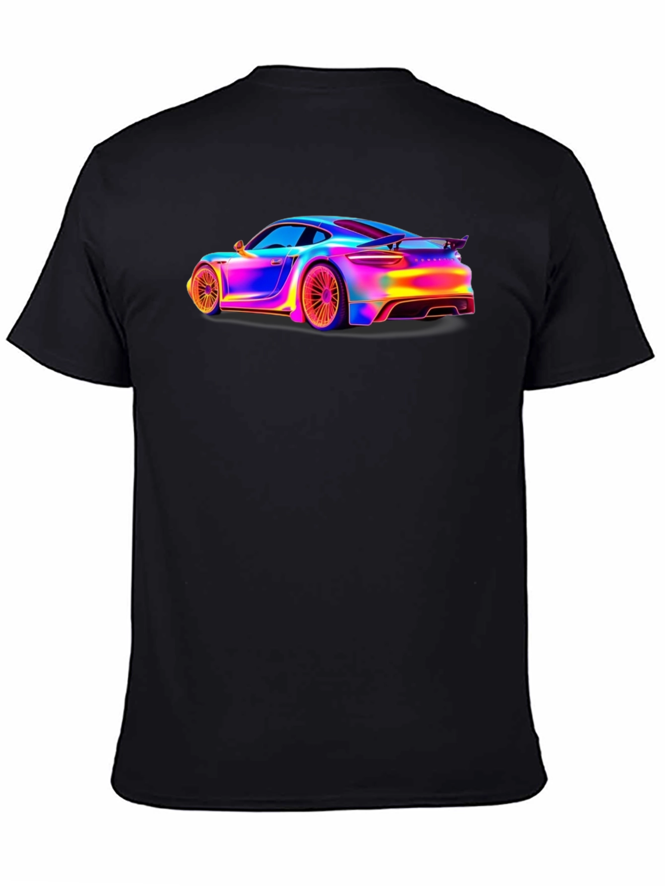 Neon Car Graphic Tee - Cool Automotive T-Shirt