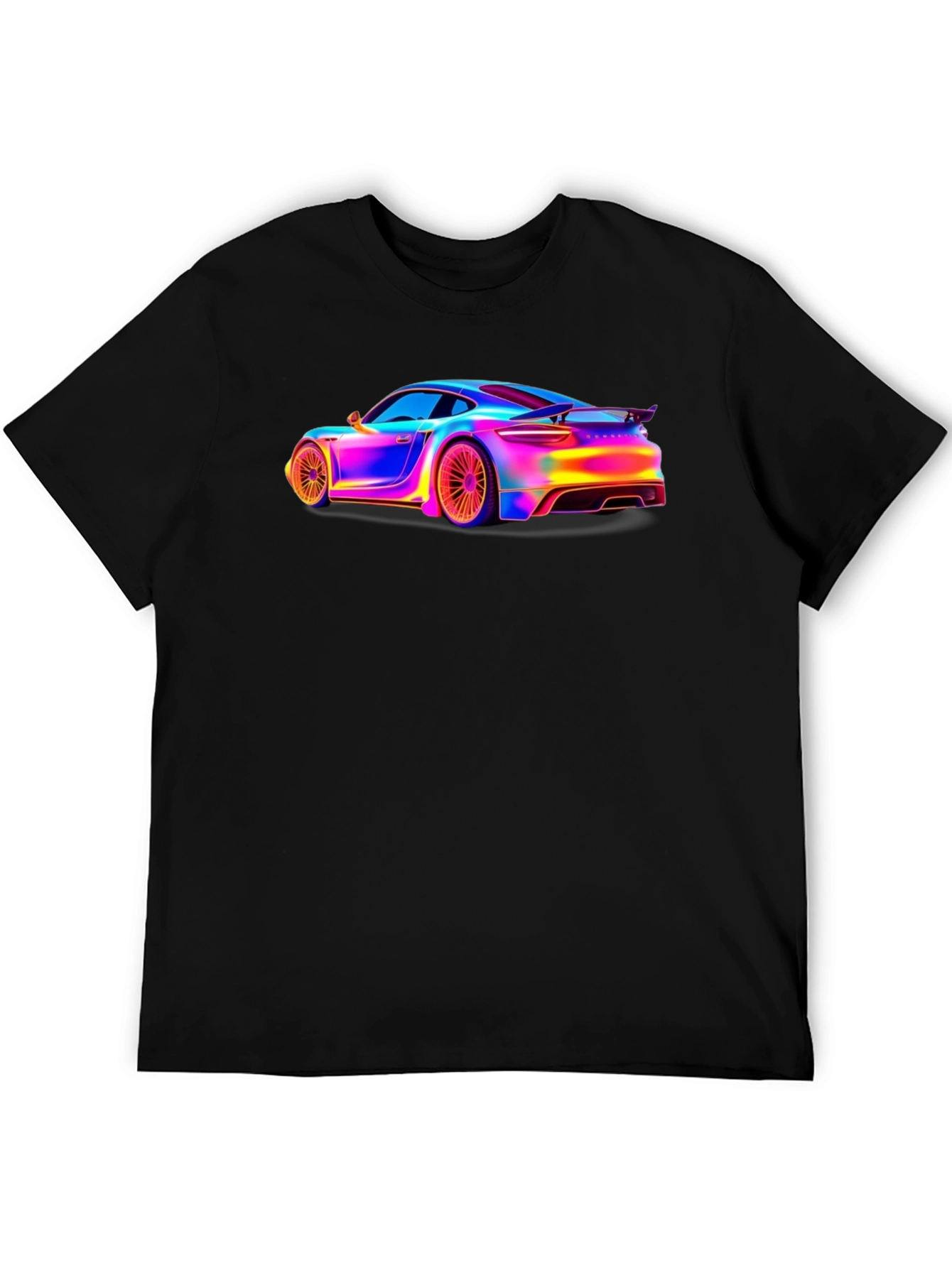 Neon Car Graphic Tee - Cool Automotive T-Shirt