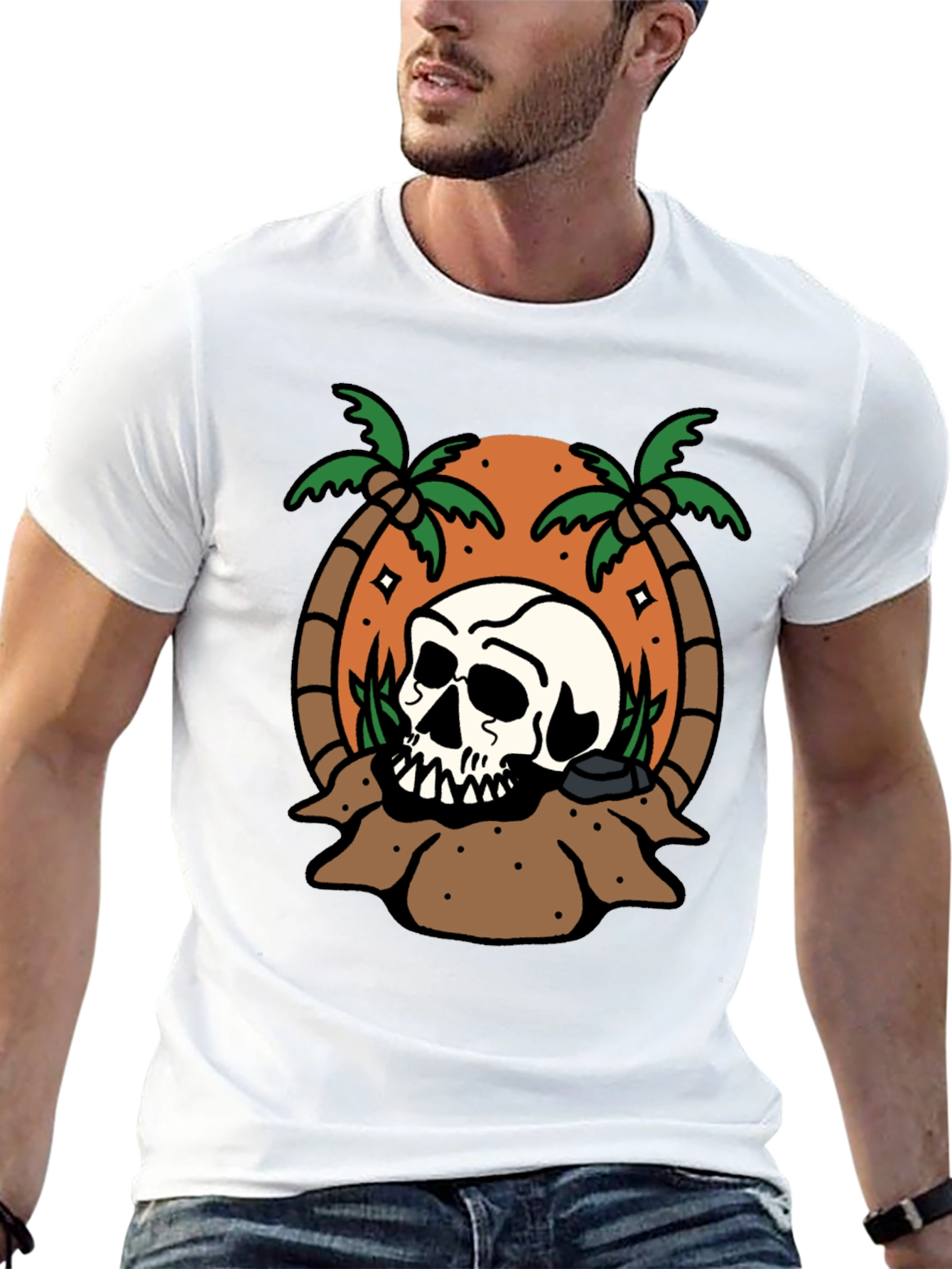 Skull Island Graphic T-Shirt - Black